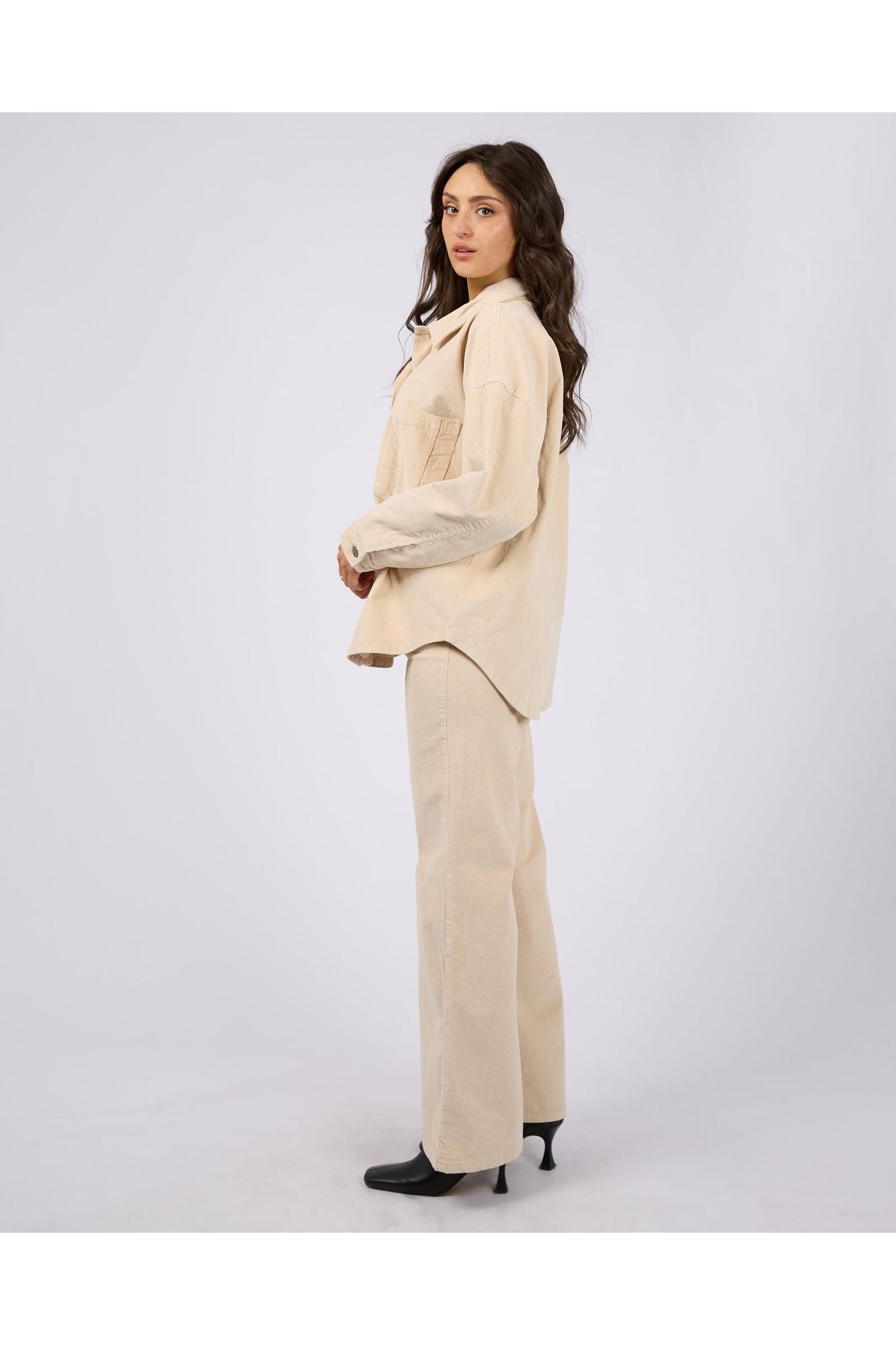 EMMA CORD SHACKET - VANILLA