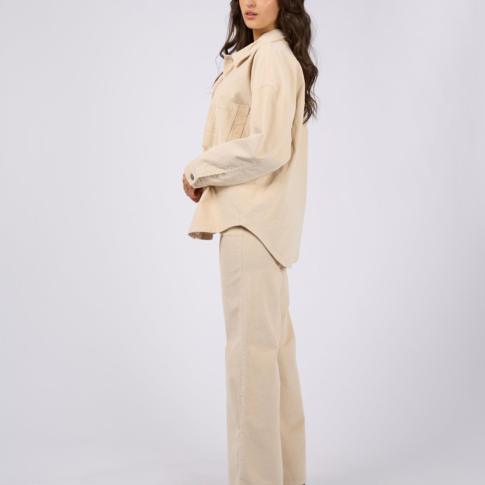 EMMA CORD SHACKET - VANILLA