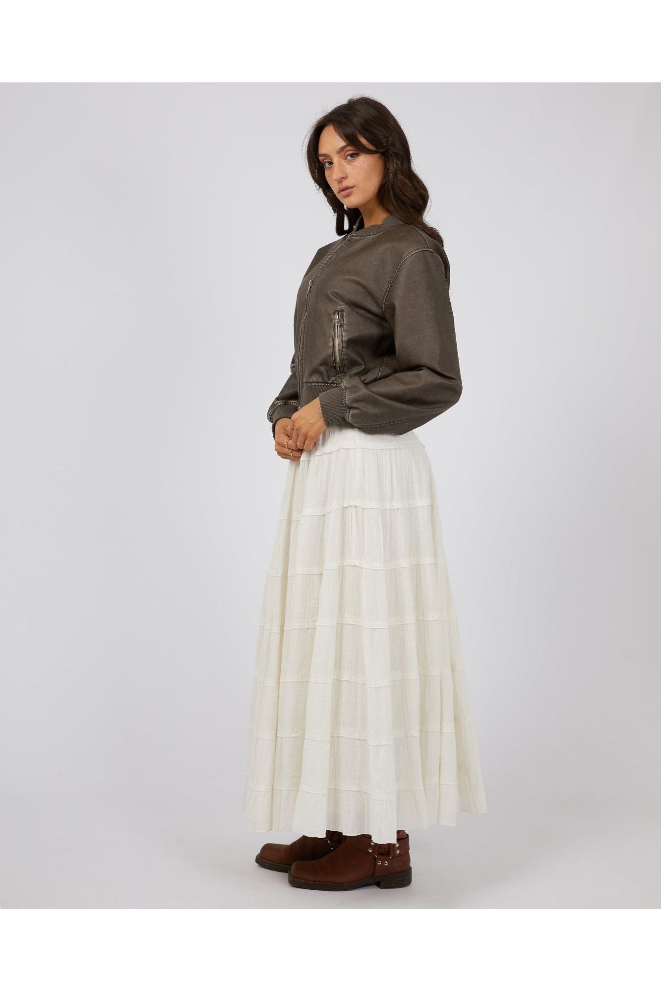PALOMA MAXI SKIRT - VINTAGE WHITE