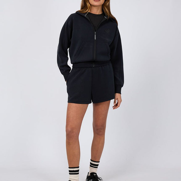 LUXE ACTIVE ZIP THROUGH - BLACK