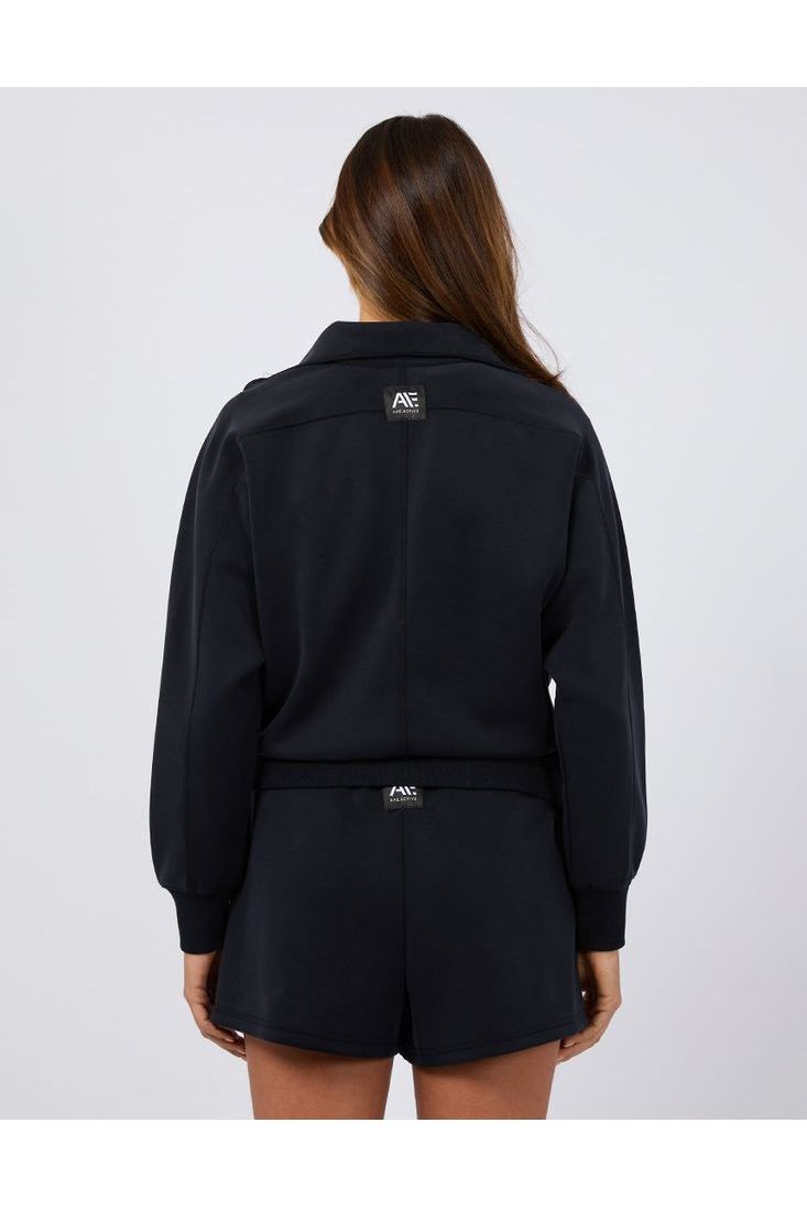 LUXE ACTIVE ZIP THROUGH - BLACK