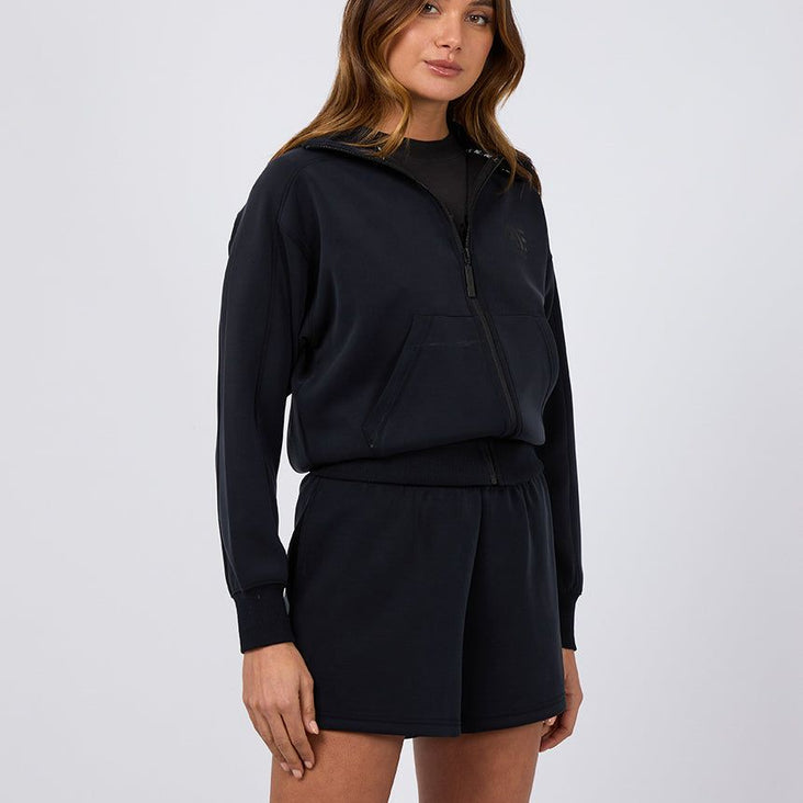 LUXE ACTIVE ZIP THROUGH - BLACK