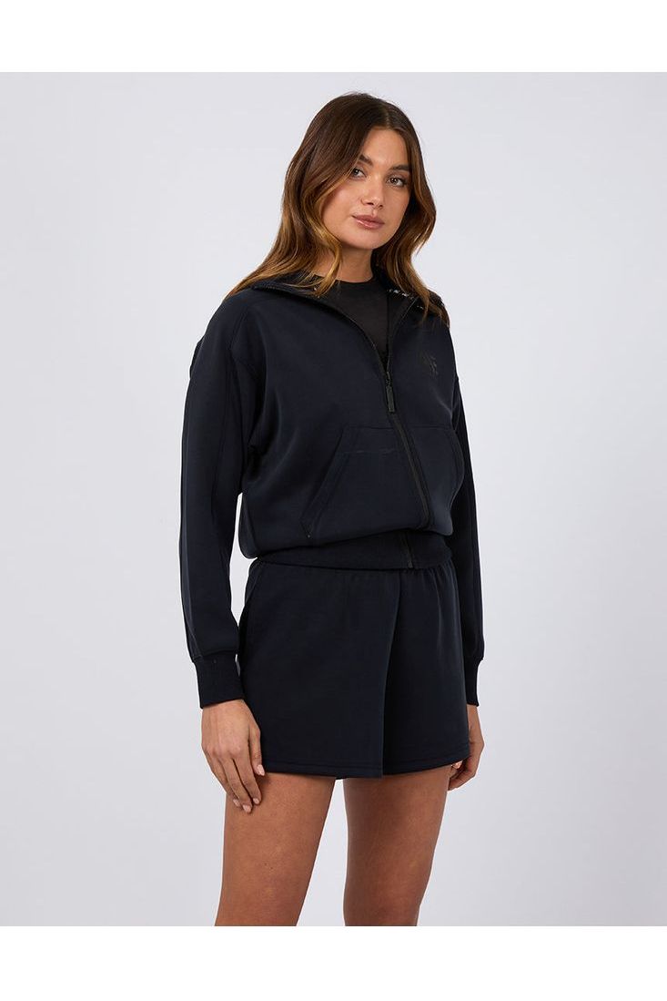 LUXE ACTIVE ZIP THROUGH - BLACK
