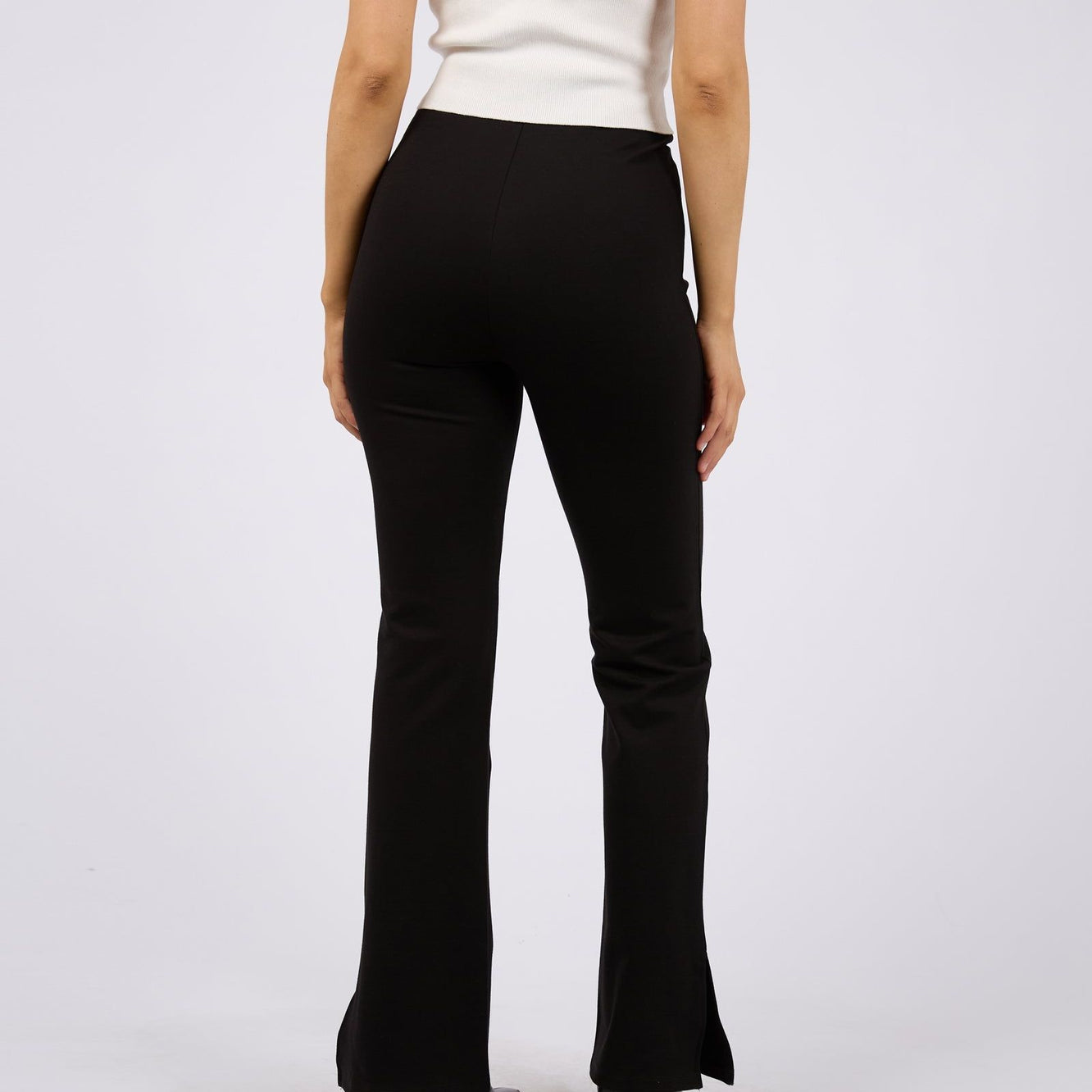 JENNER SIDE SPLIT PANT - BLACK