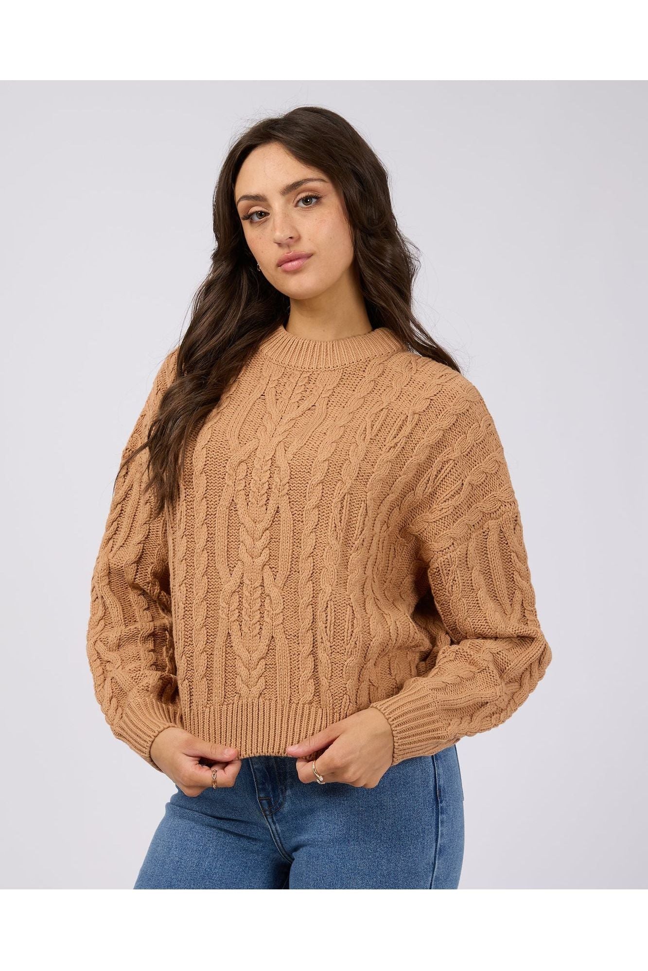 MARGAUX CABLE KNIT - TAN