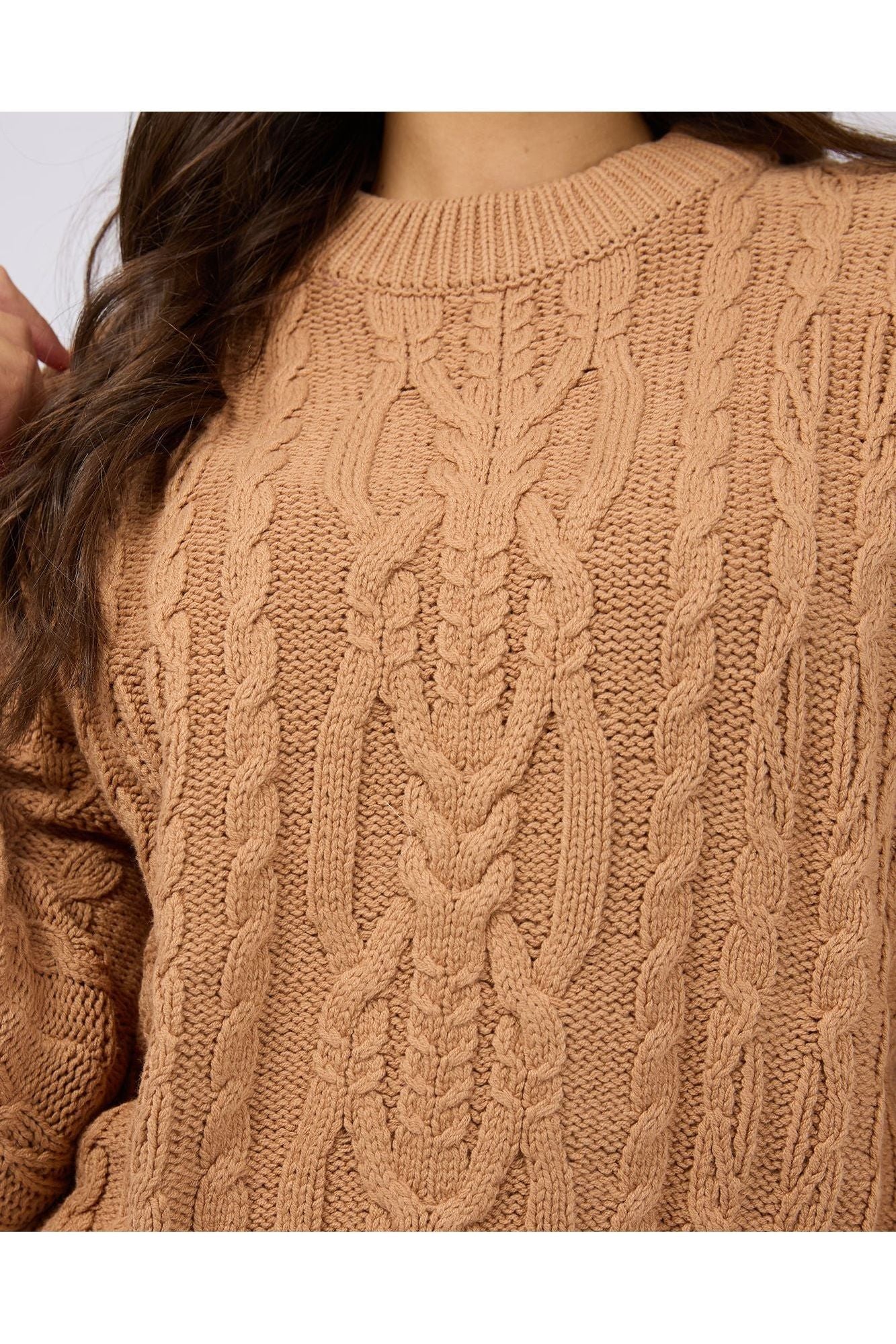 MARGAUX CABLE KNIT - TAN