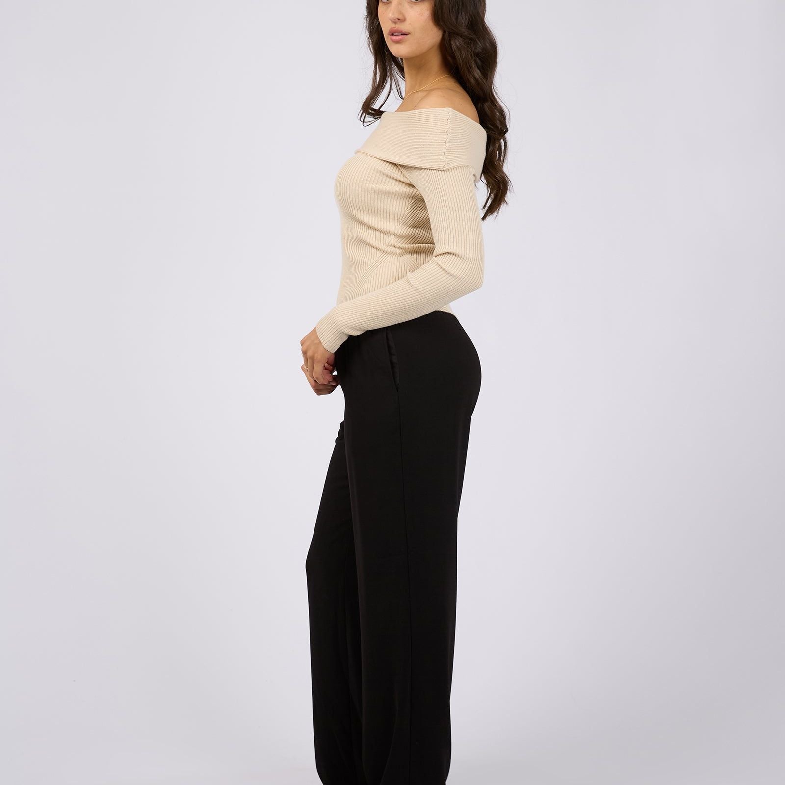 SABINE OFF SHOULDER KNIT - NATURAL