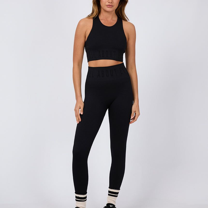 REMI RIB LEGGING - BLACK