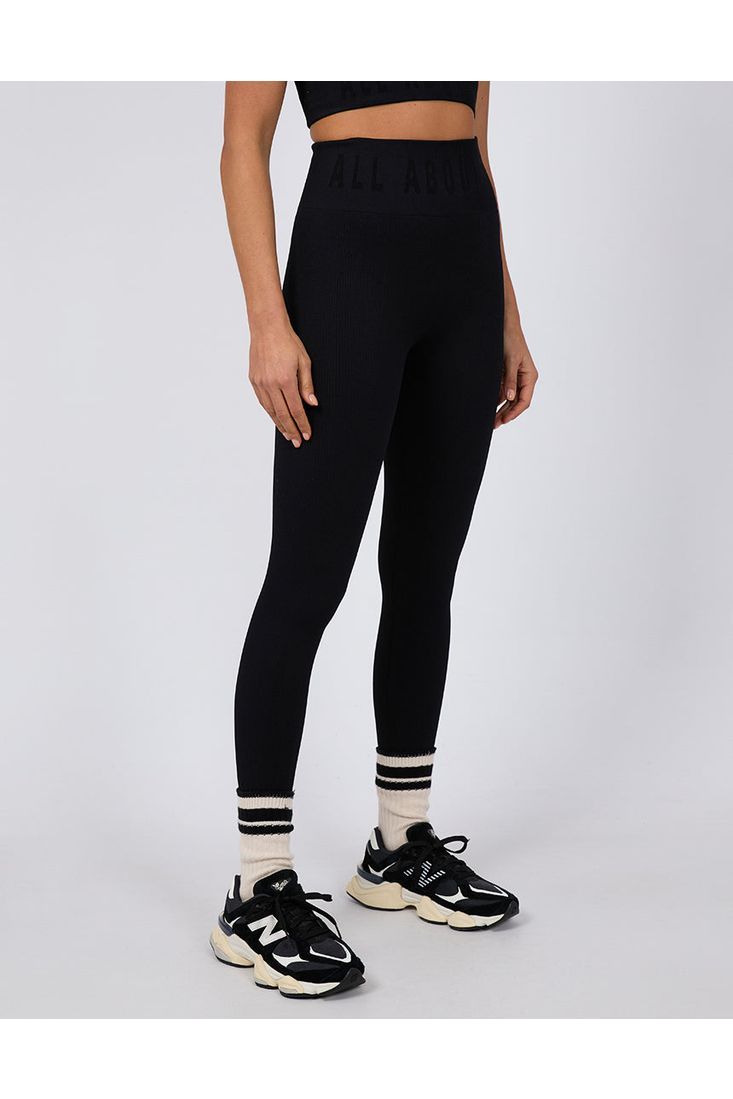 REMI RIB LEGGING - BLACK