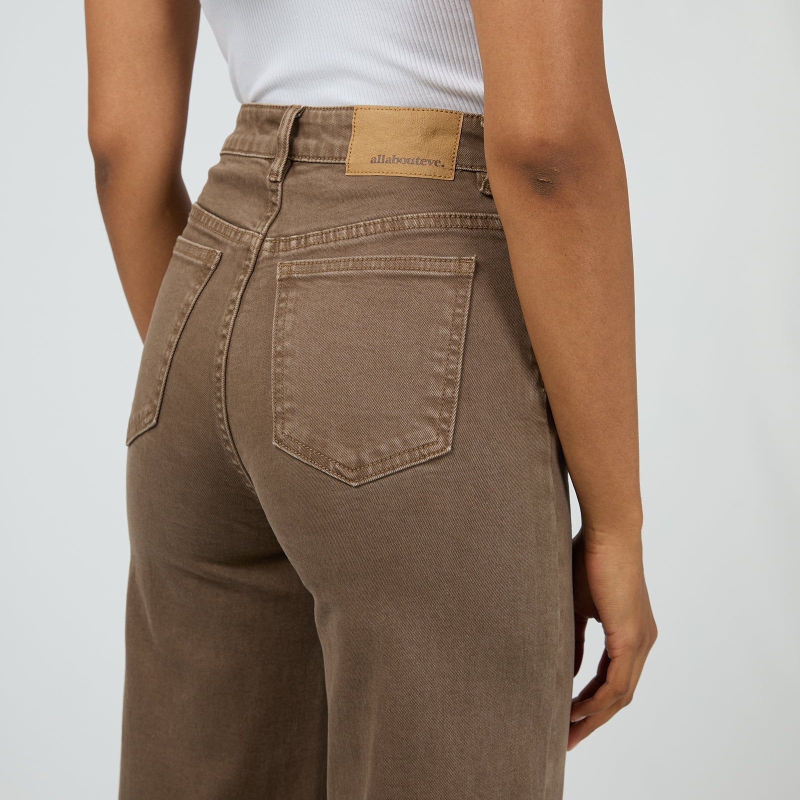 JACQUI WIDE LEG JEAN - COCOA
