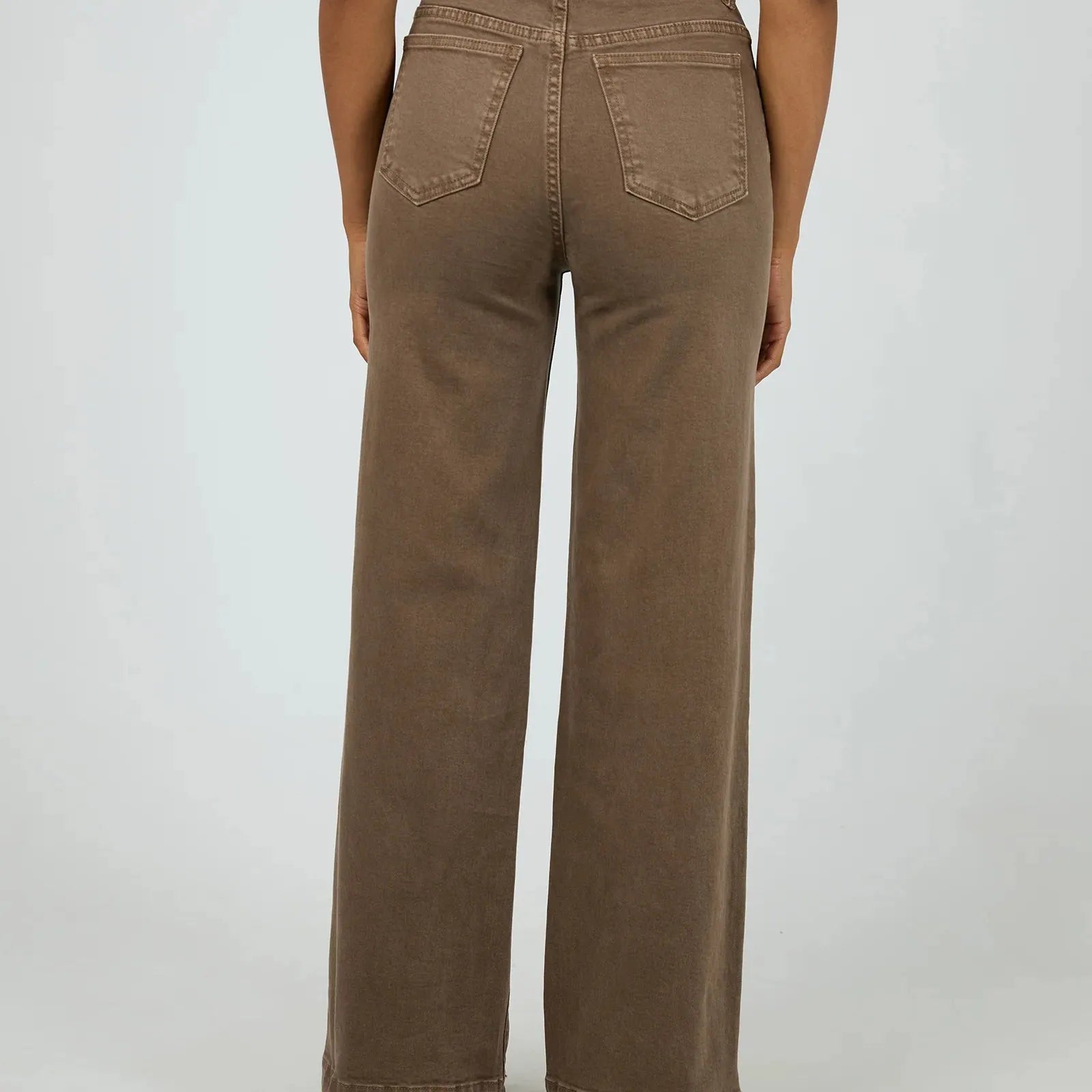 JACQUI WIDE LEG JEAN - COCOA