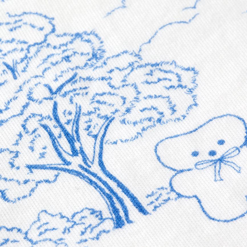 Flatout Bear Muslin Wrap - Blue