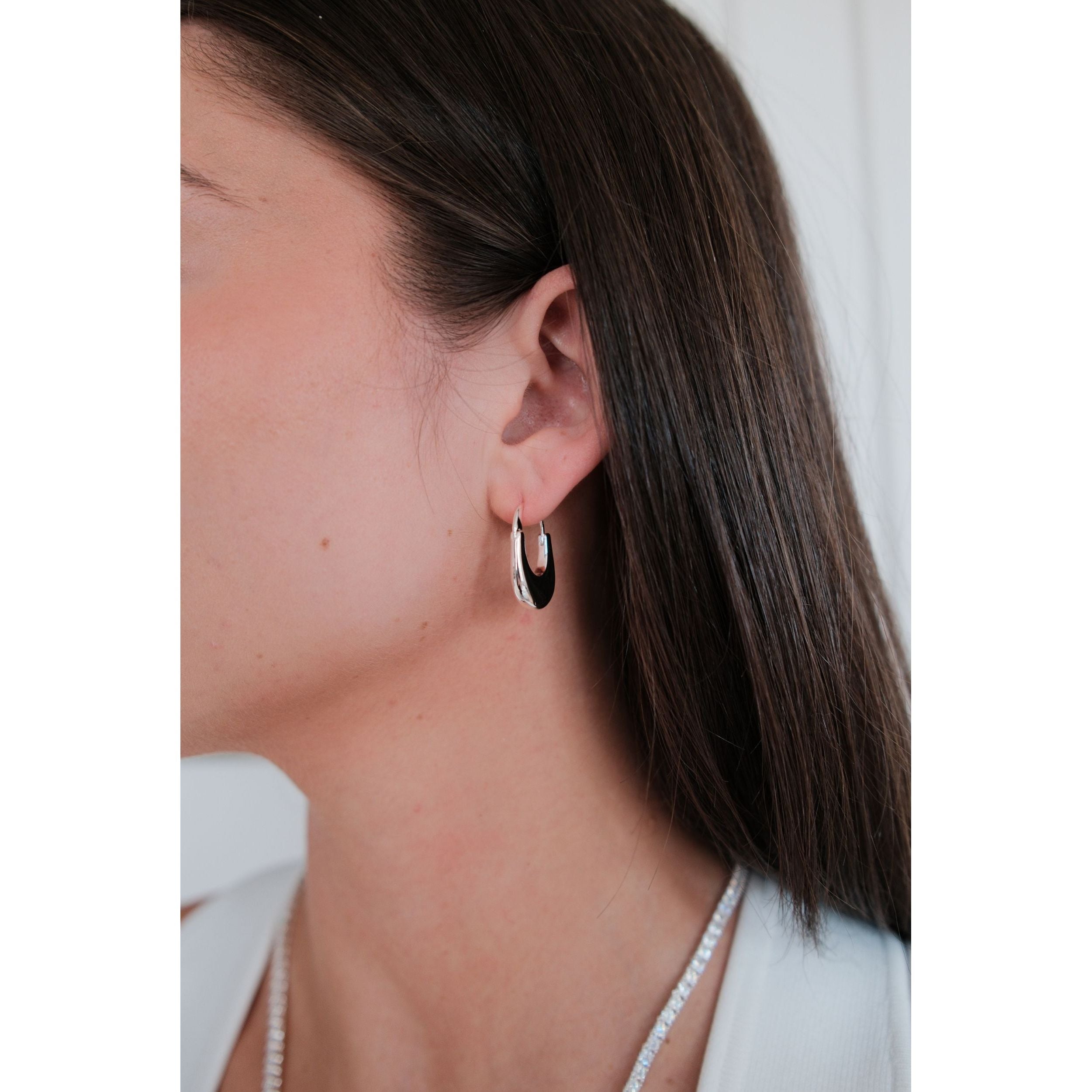 Sienna Hoop - Silver