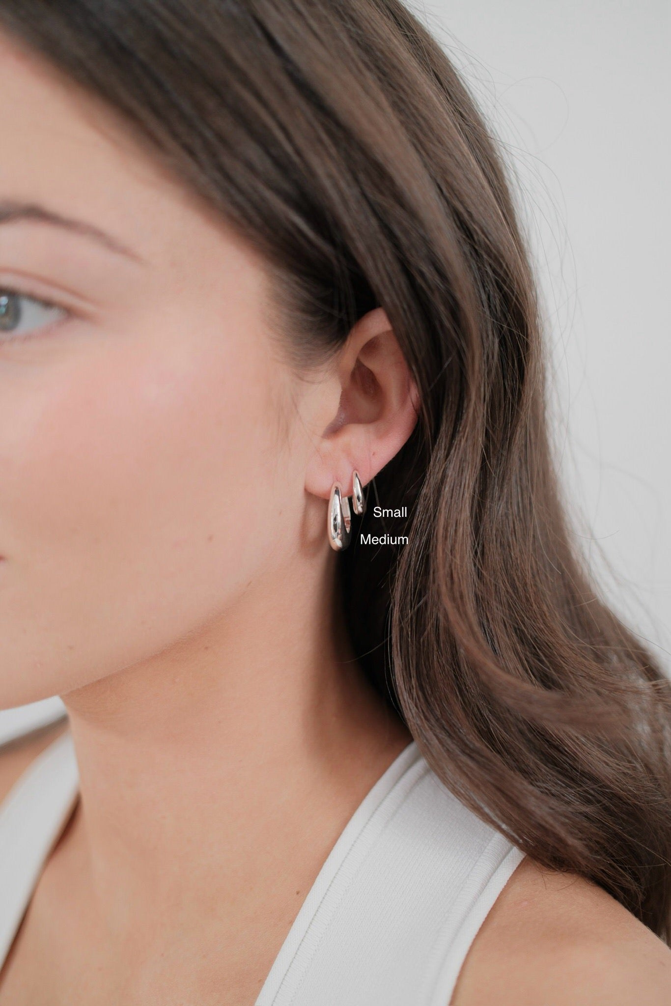 Cleo Hoop - Small silver