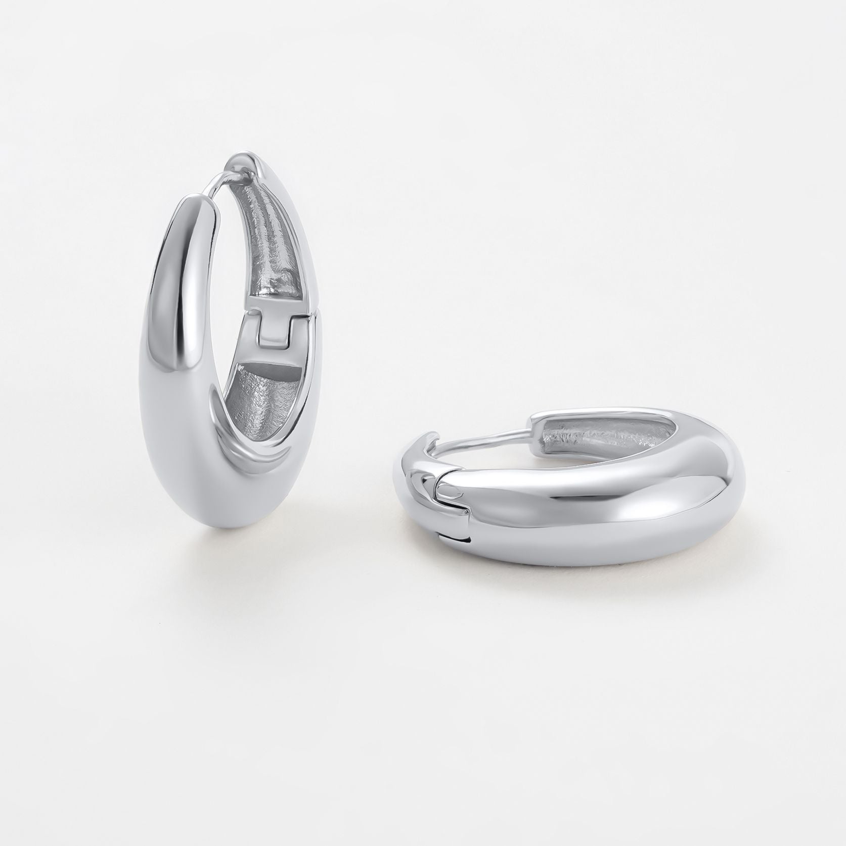 Cleo Hoop Large - Silver