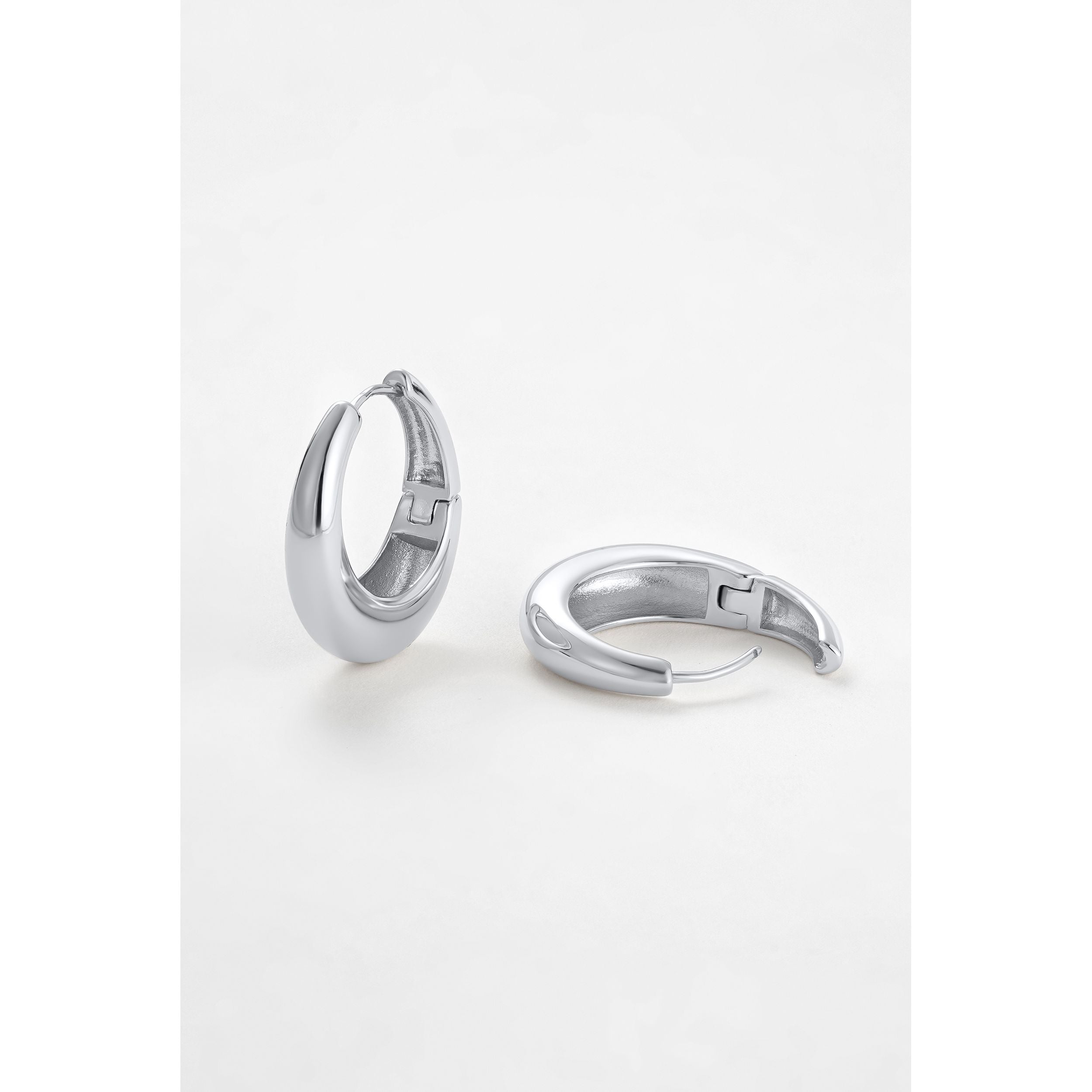 Cleo Hoop Large - Silver