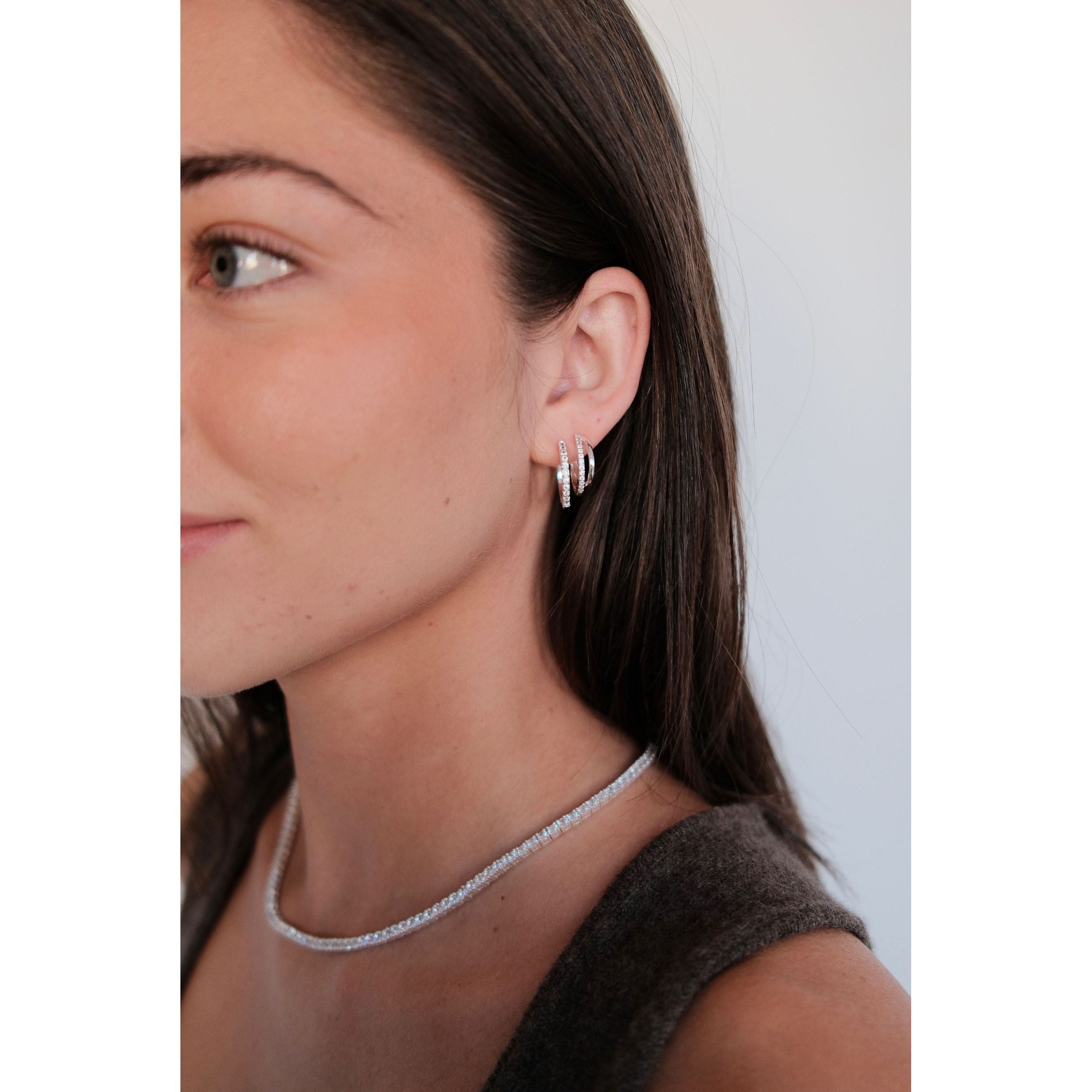 Celeste Hoop - Silver