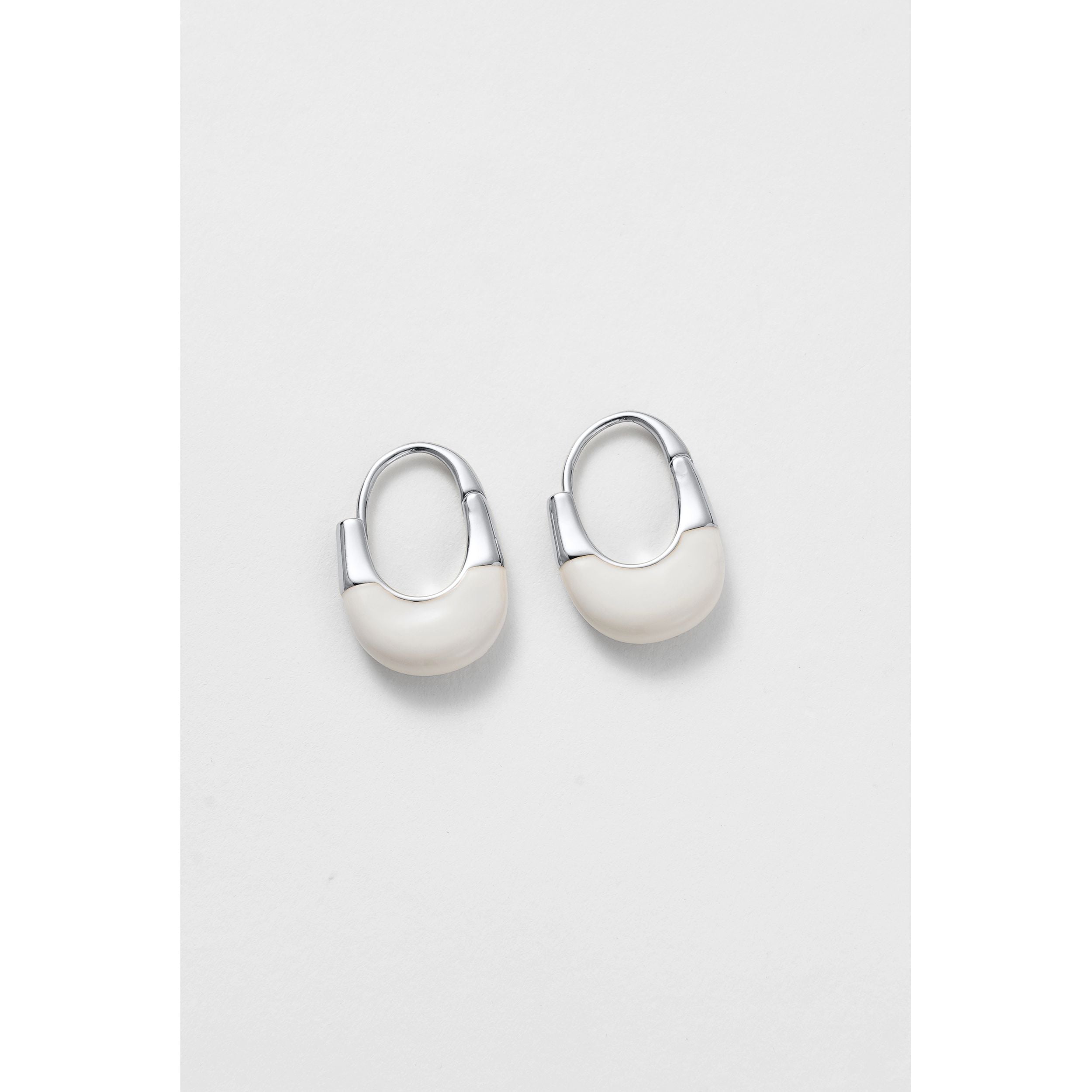 Stefi Hoop - White/Silver