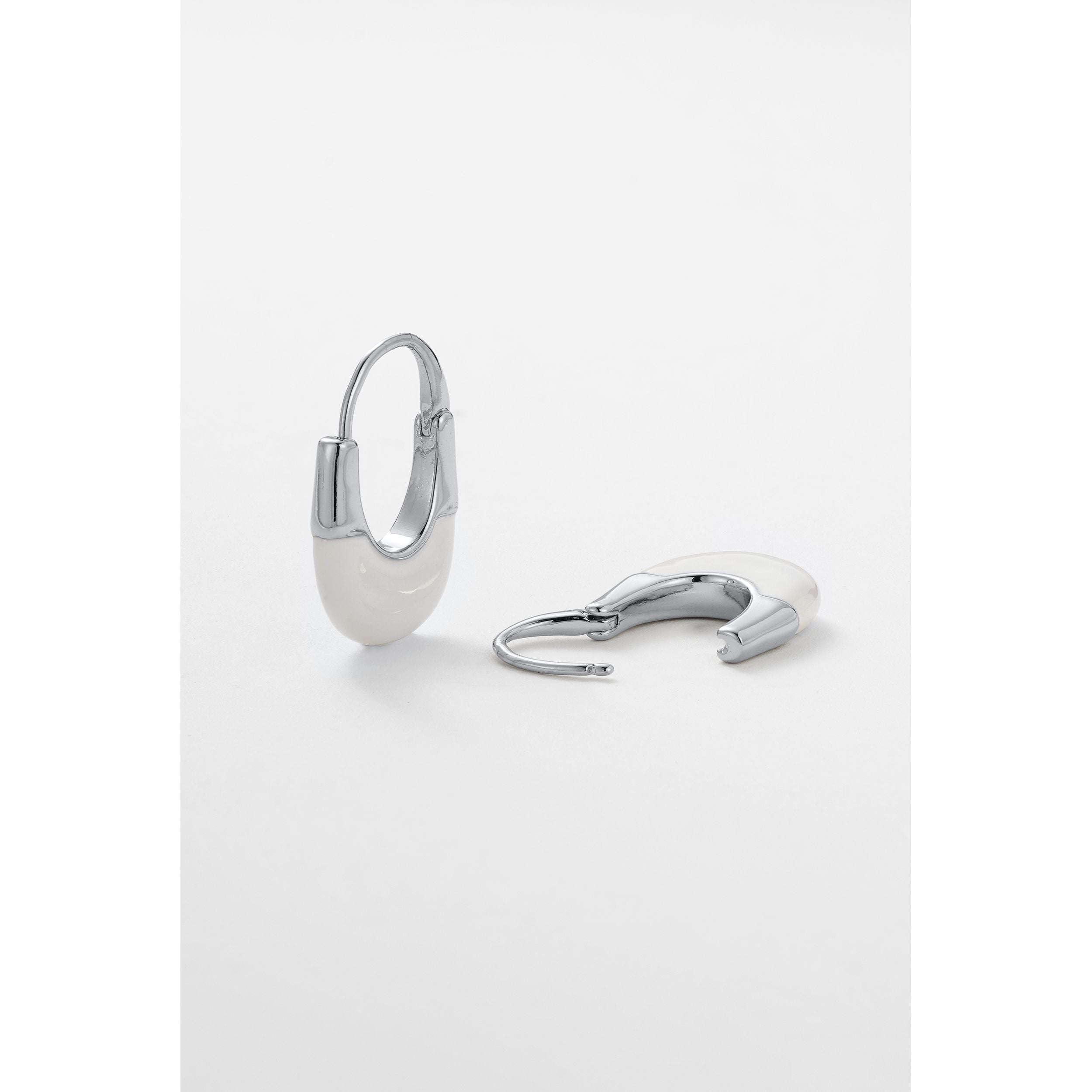 Stefi Hoop - White/Silver