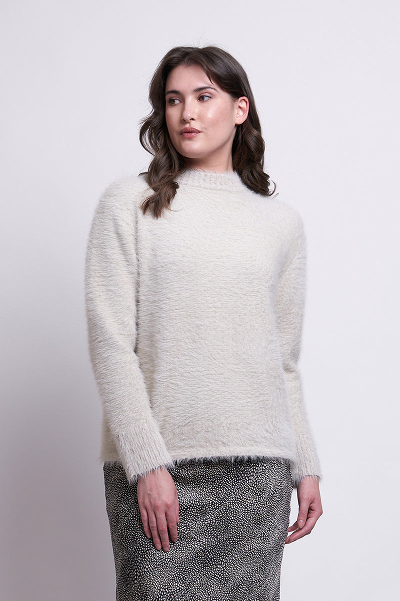 FLUFF LOVE SWEATER - OYSTER