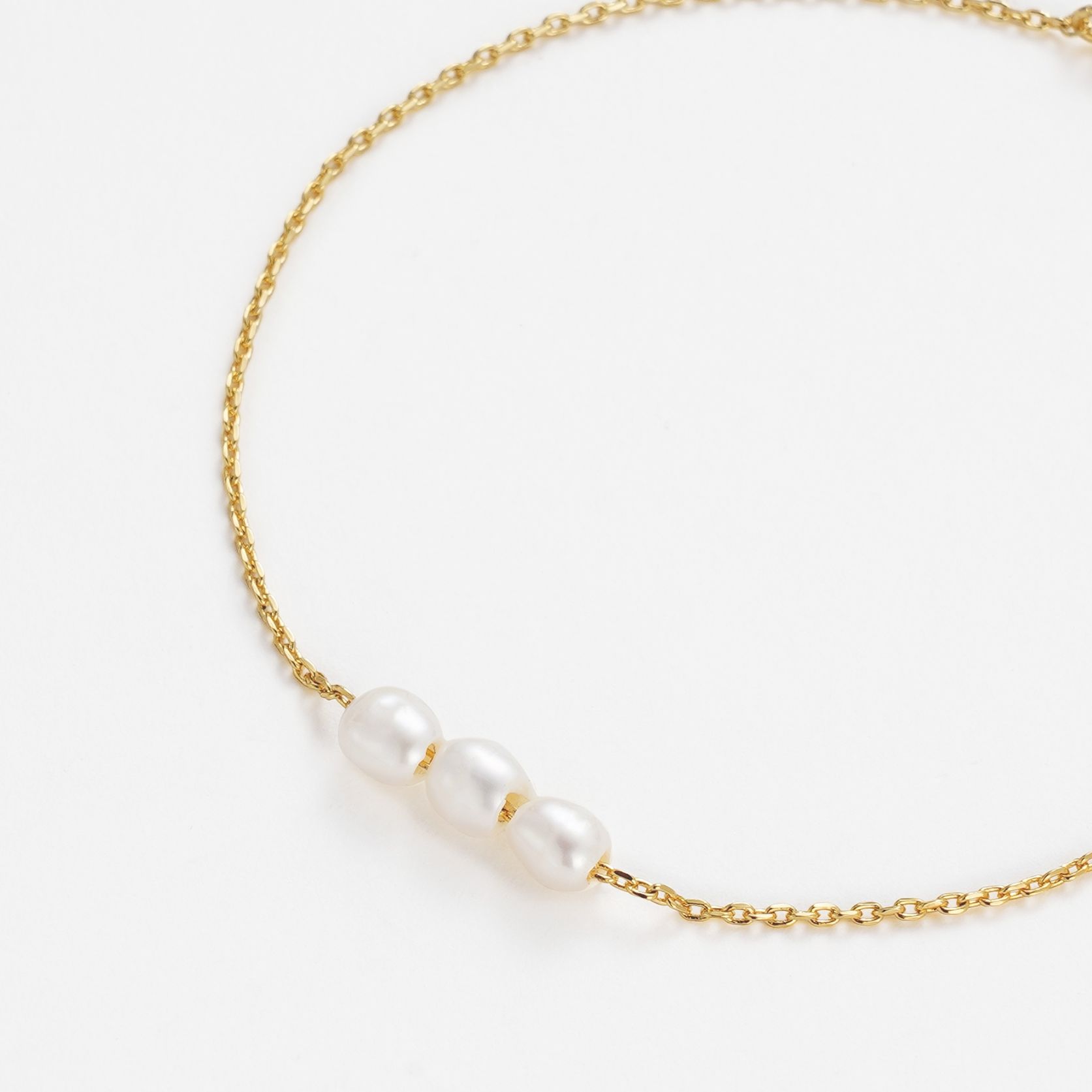 Mini Pearl Bracelet - Gold