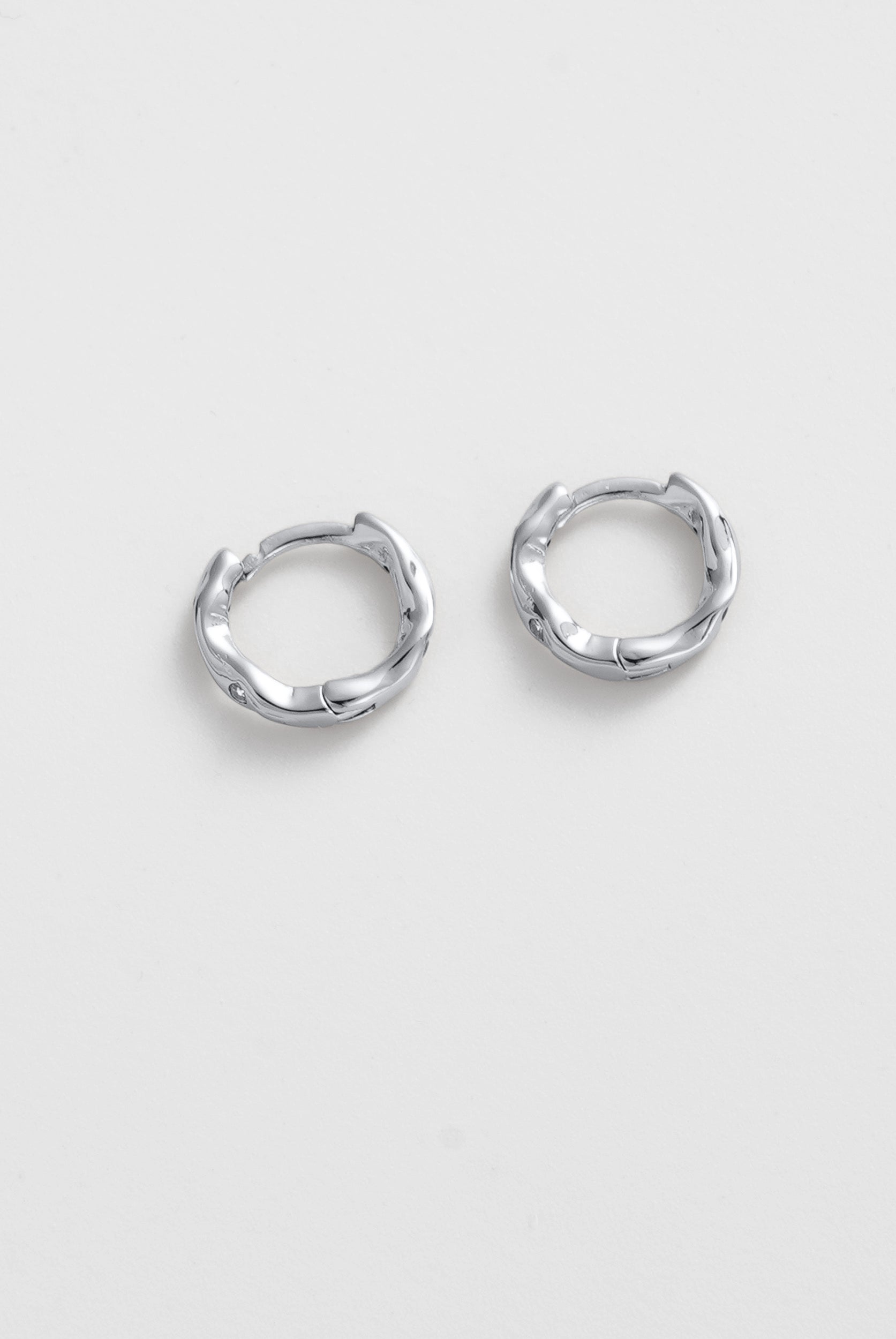 June Huggie - Silver