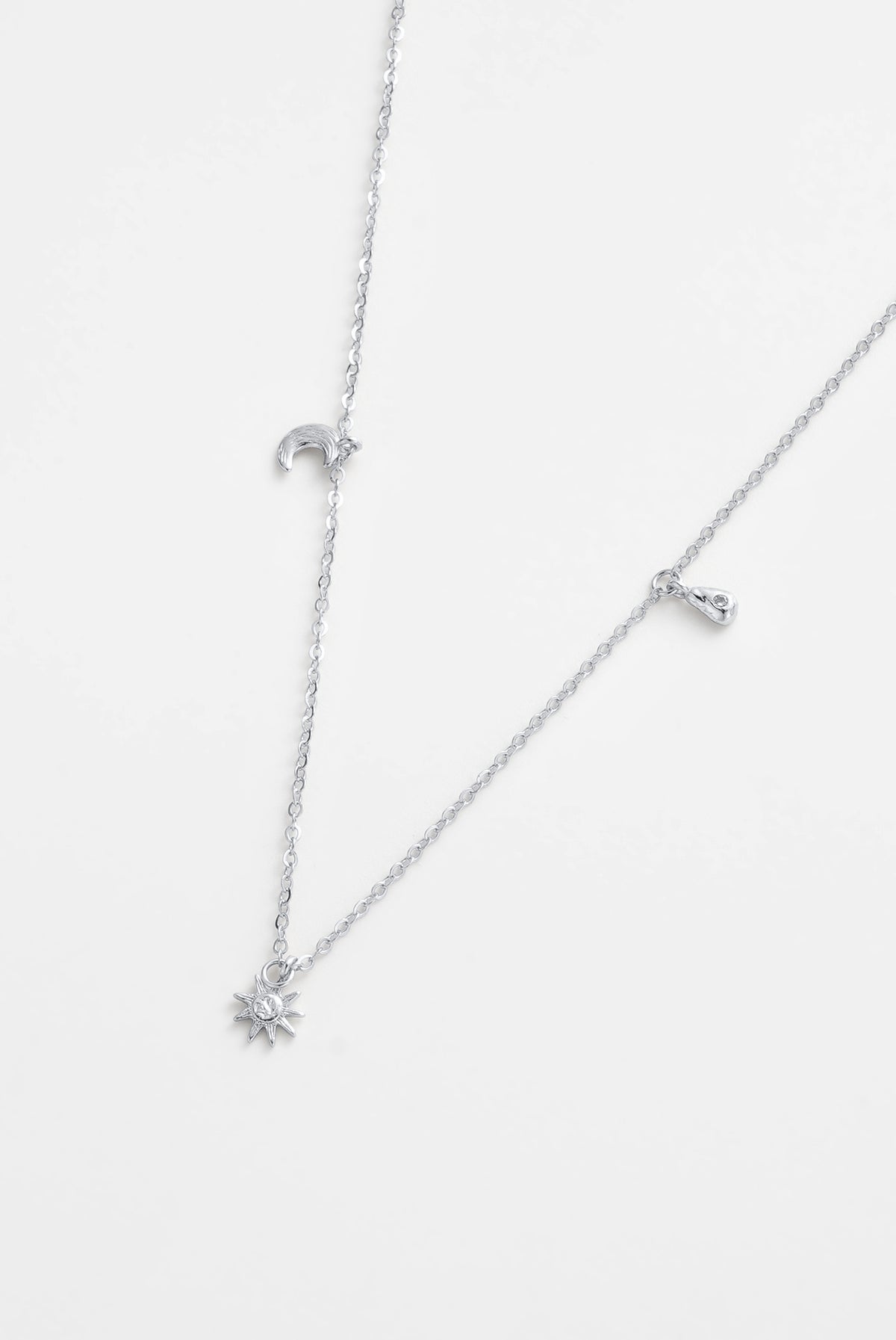 Luna Charm Necklace - Silver