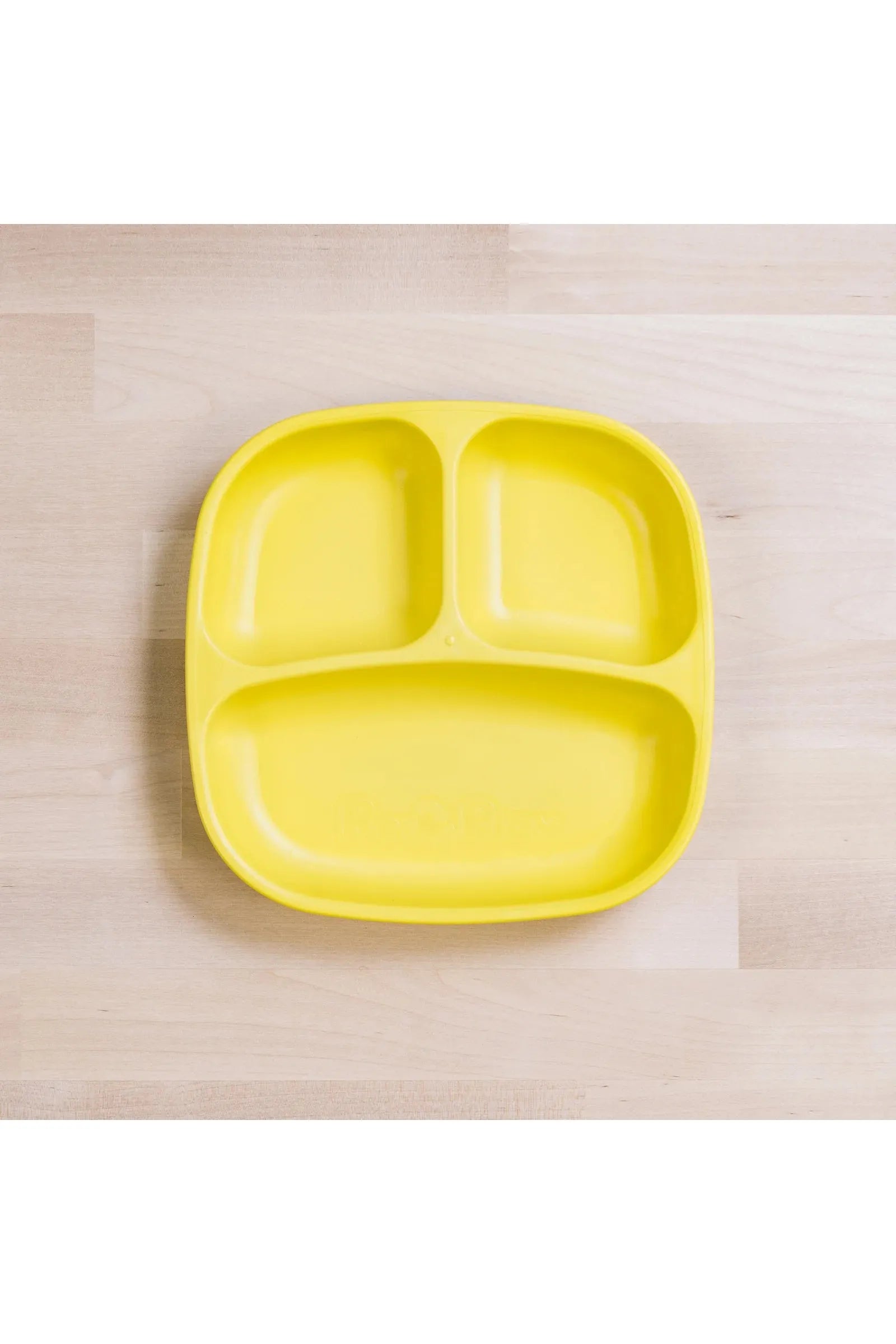 Re-Play Divided Plate - Bright Yellow