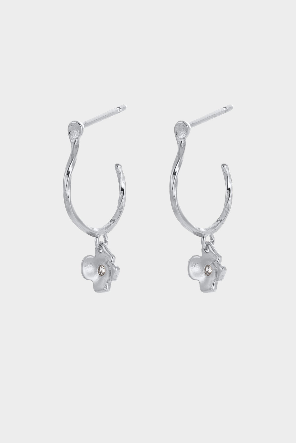 Fleur Hoop - Silver