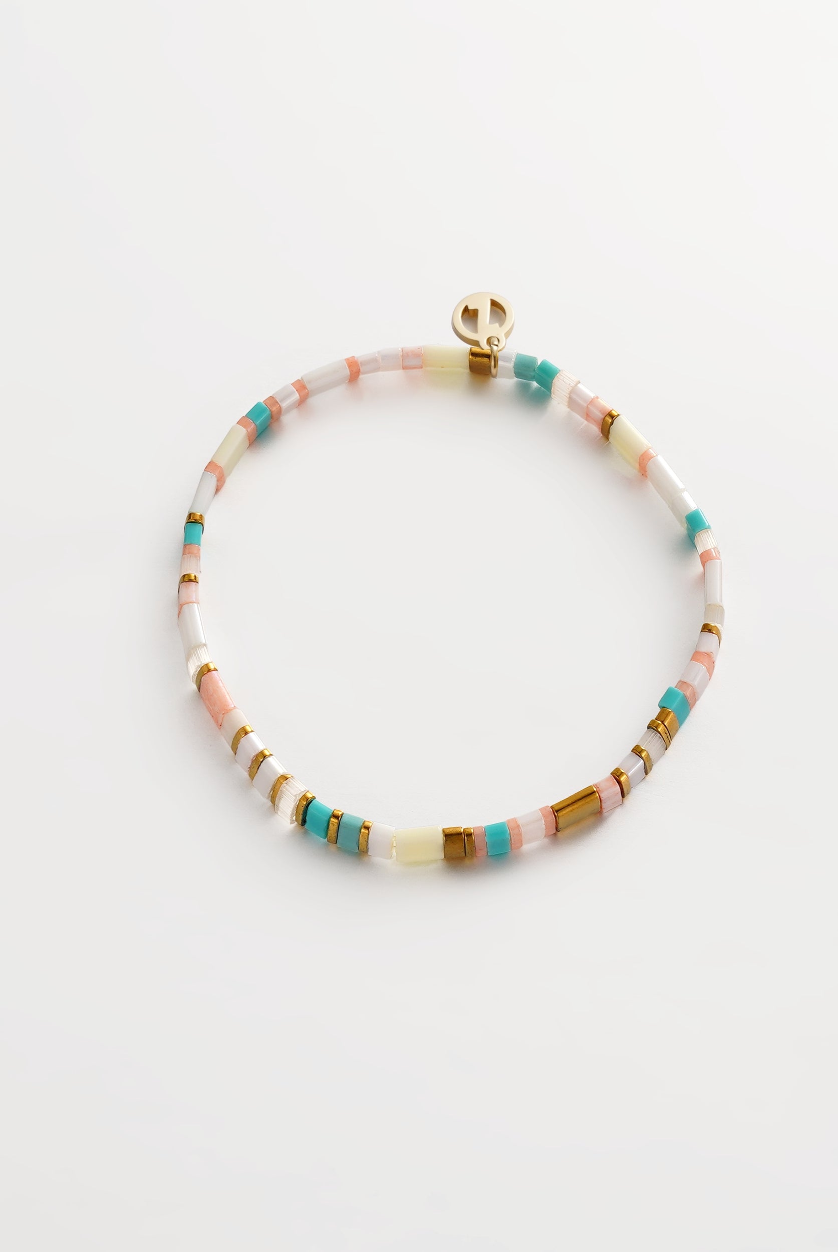 Tile Bracelet - Aqua/Pink