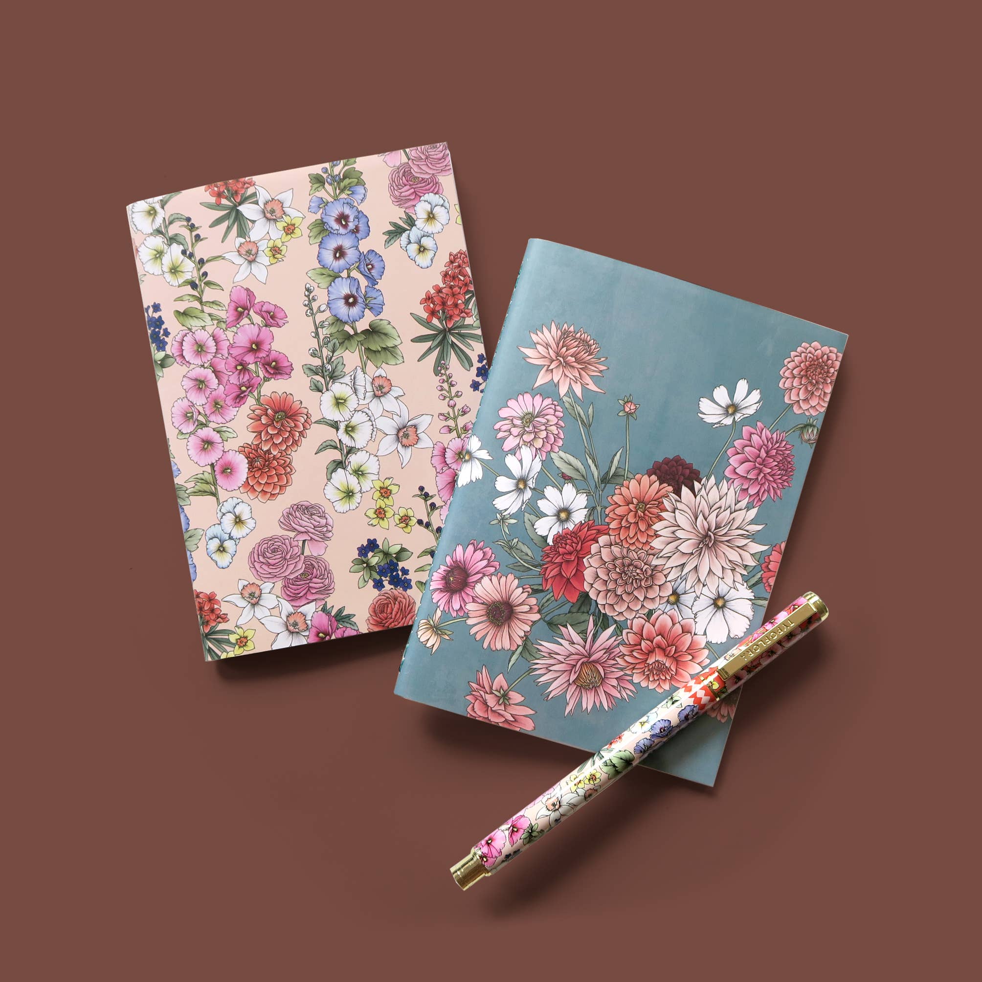 Pocket Notebook - Hollyhocks