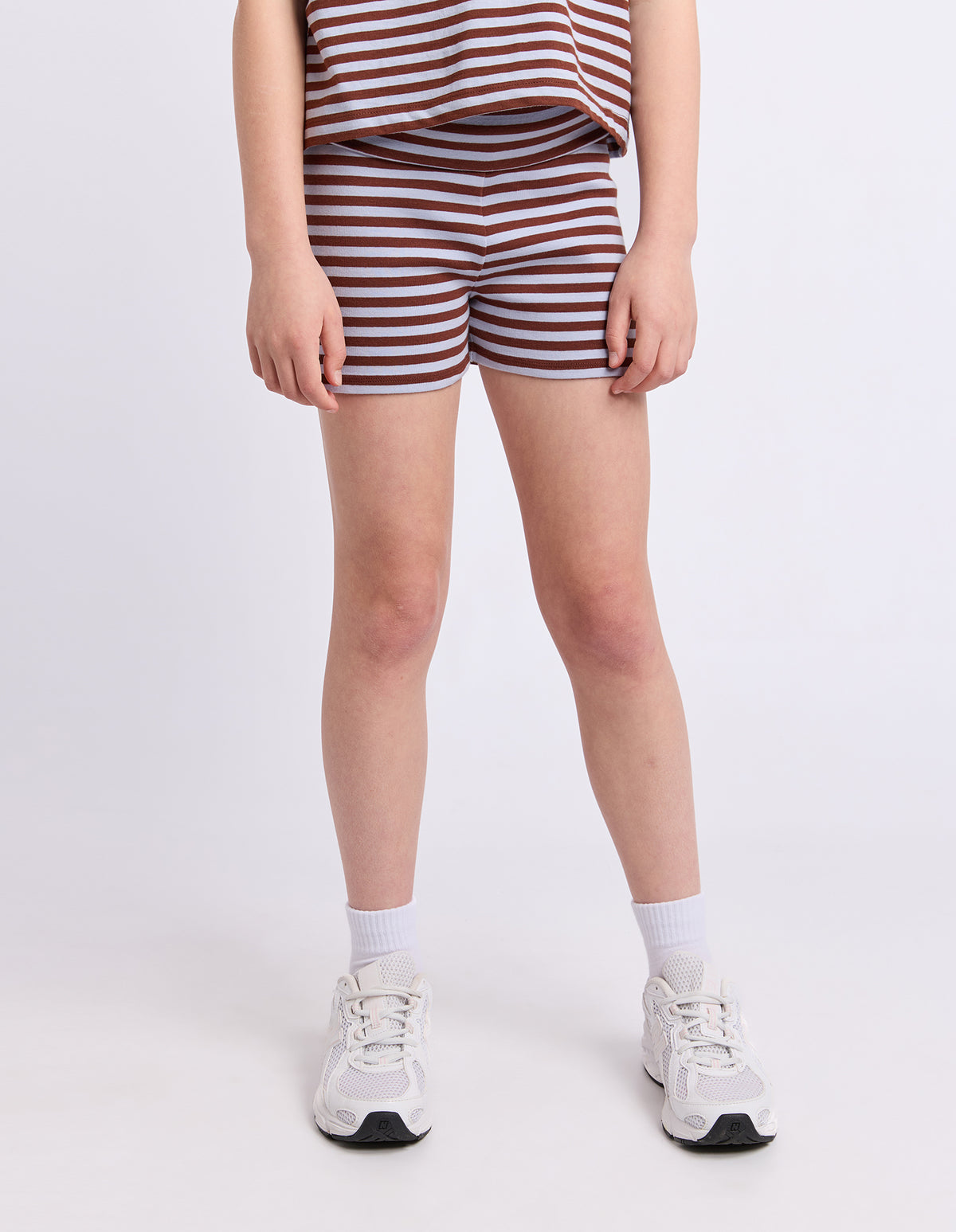 PALOMA STRIPE SHORT - CHOCOLATE