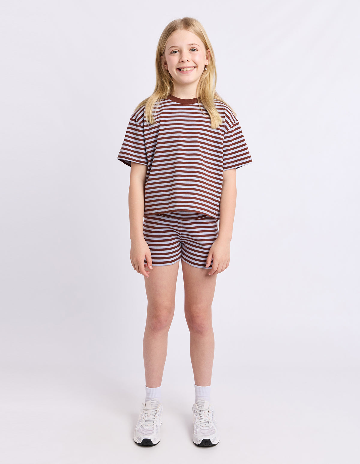PALOMA STRIPE SHORT - CHOCOLATE