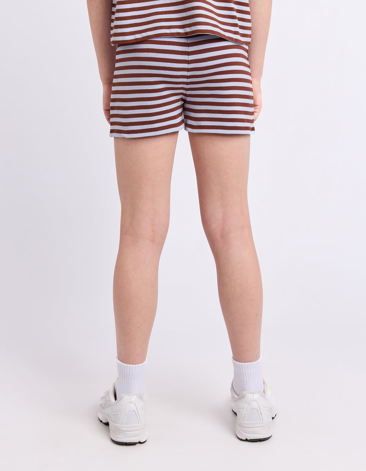 PALOMA STRIPE SHORT - CHOCOLATE