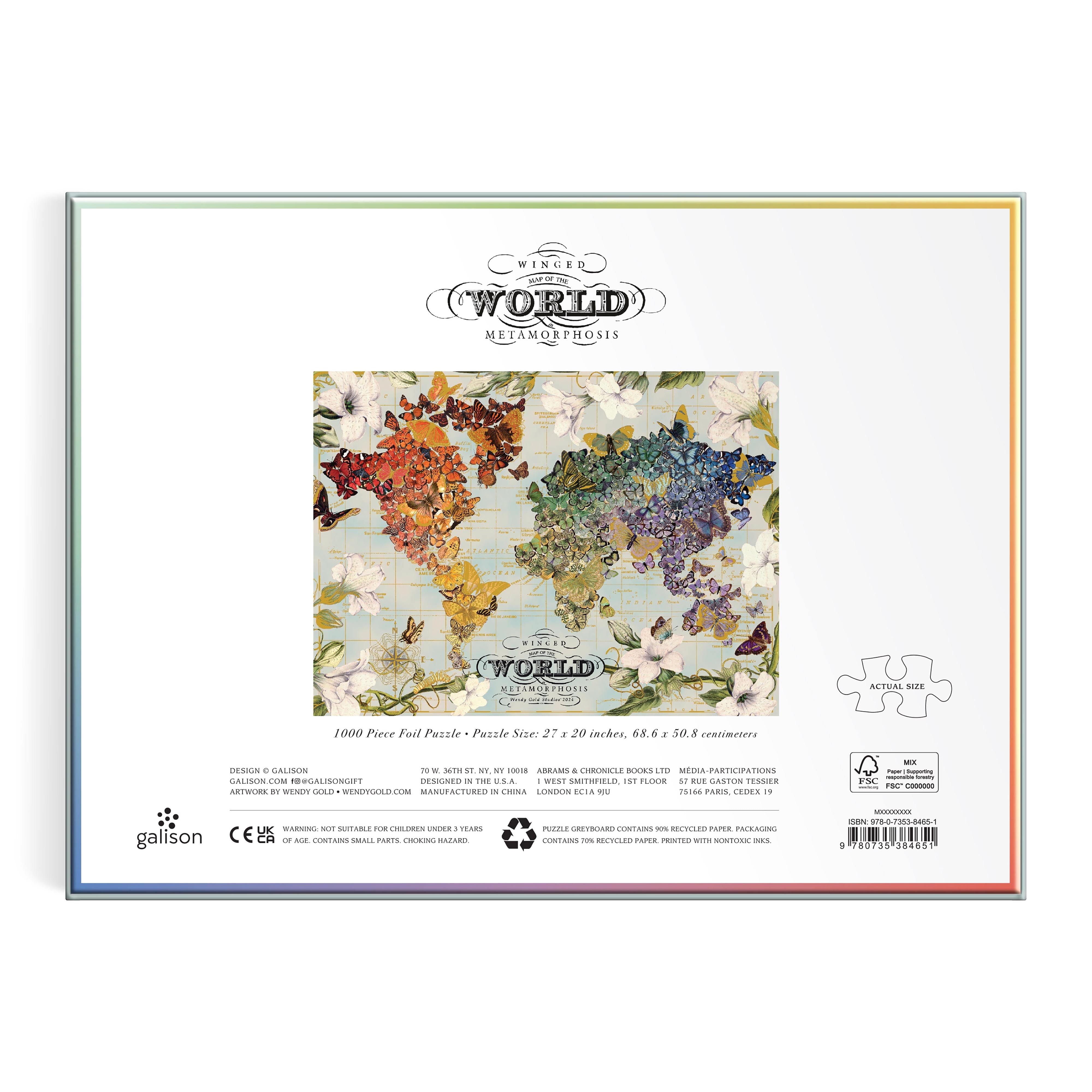 Puzzle - Wendy Gold Winged Metamorphisis - 1000pce
