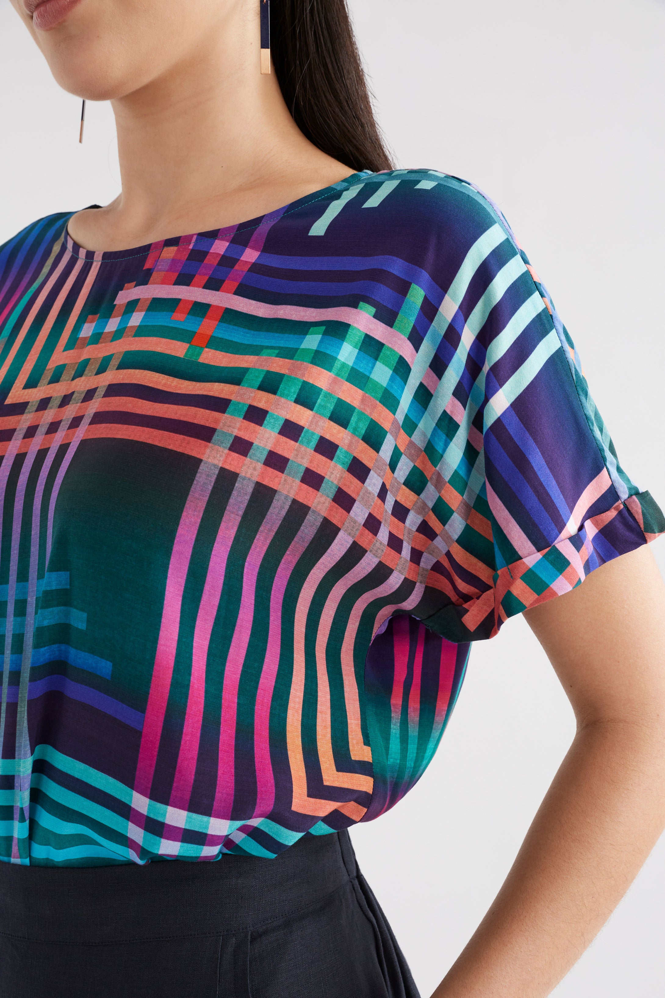 Eryn Top - Ligheten Print Navy