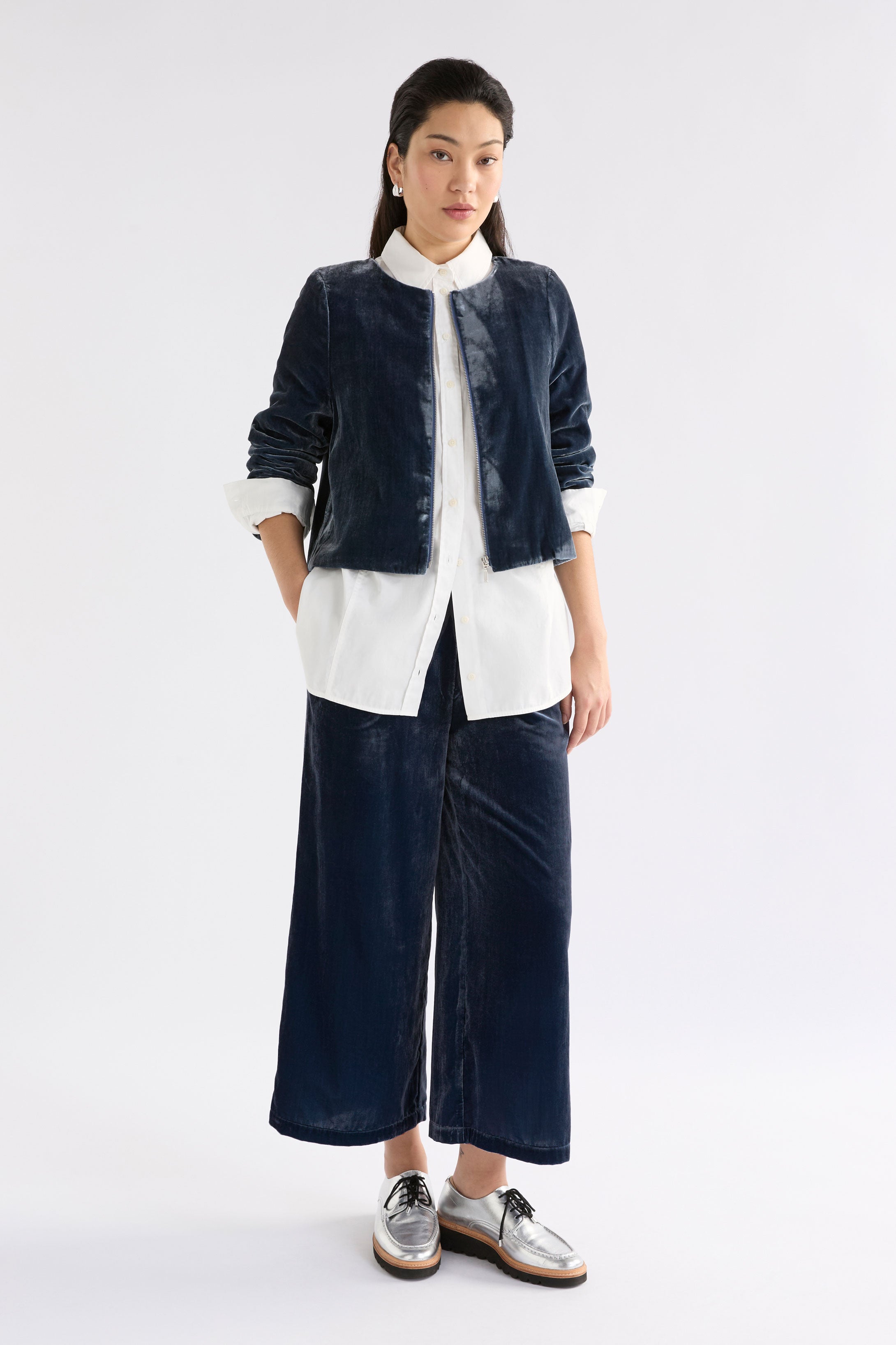 Suuri Zip Jacket - Steel Blue