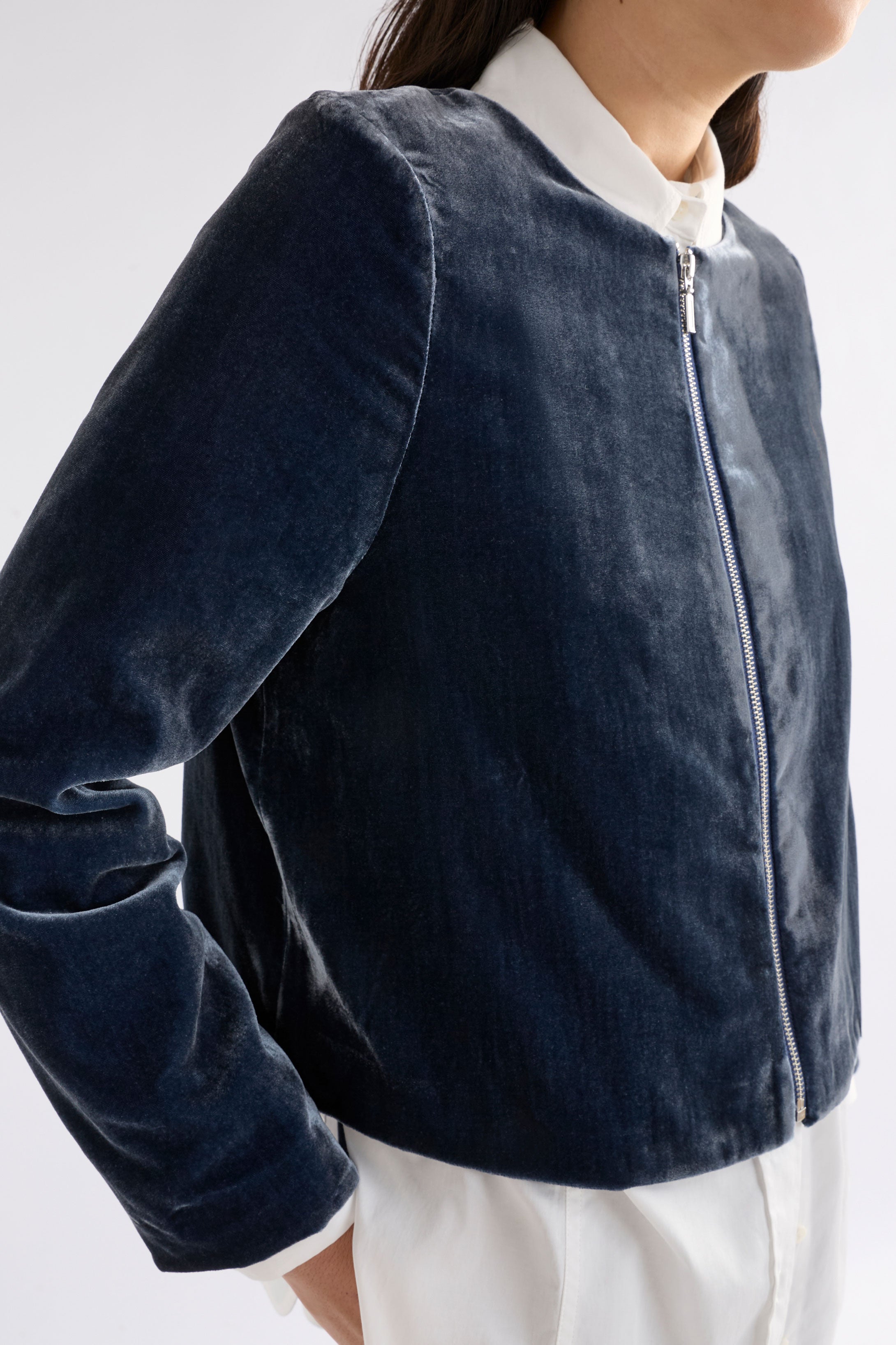 Suuri Zip Jacket - Steel Blue