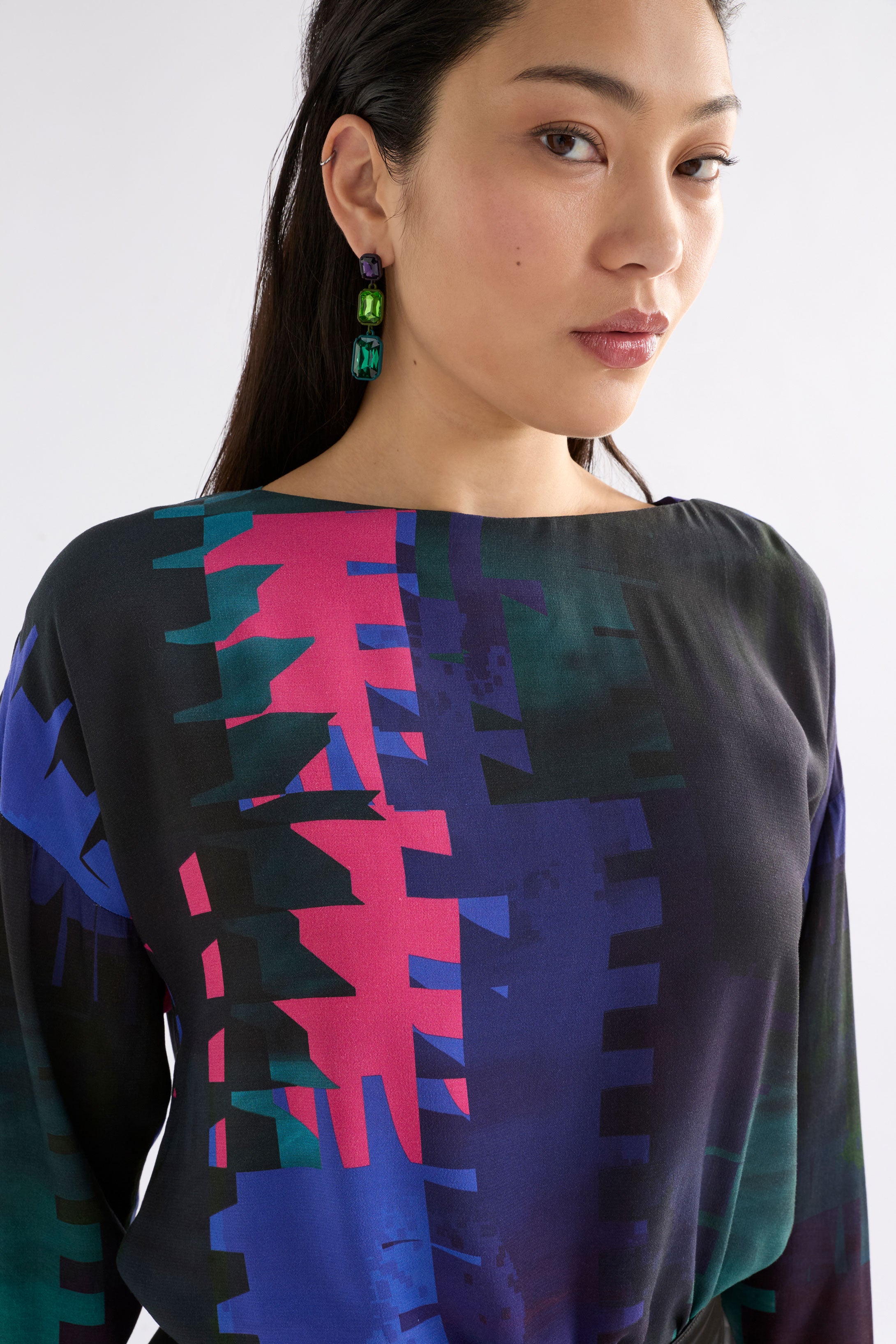 Terrase Top - Loom Print