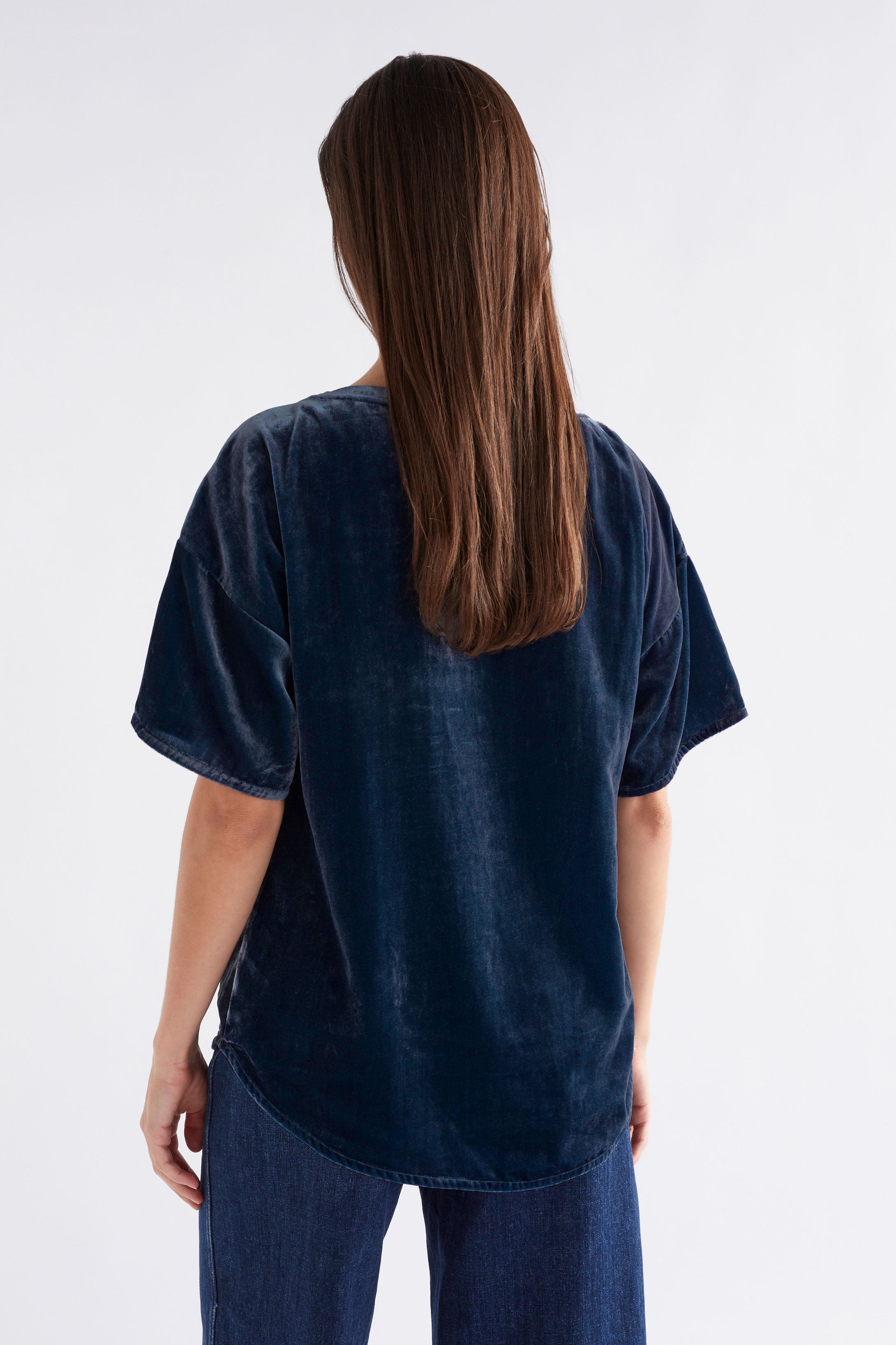 Suuri Velvet Top - Steel Blue