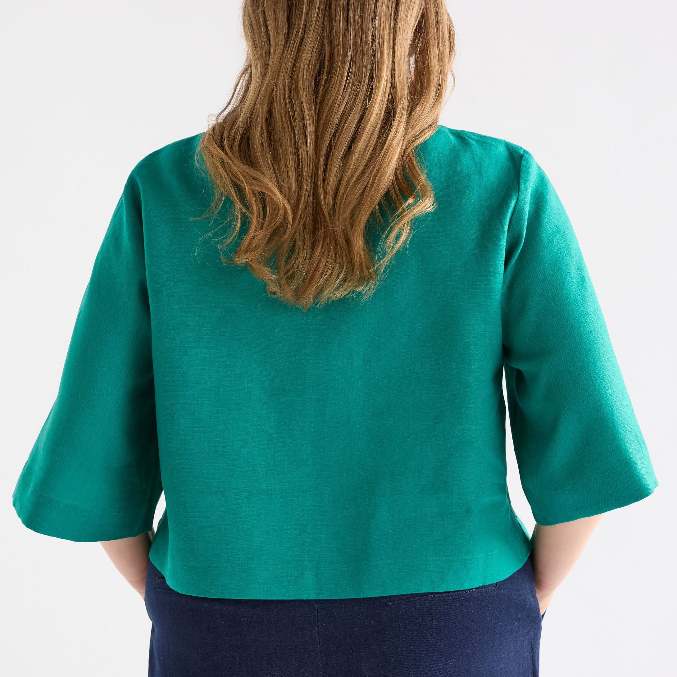 Llinen Top - Bright Teal