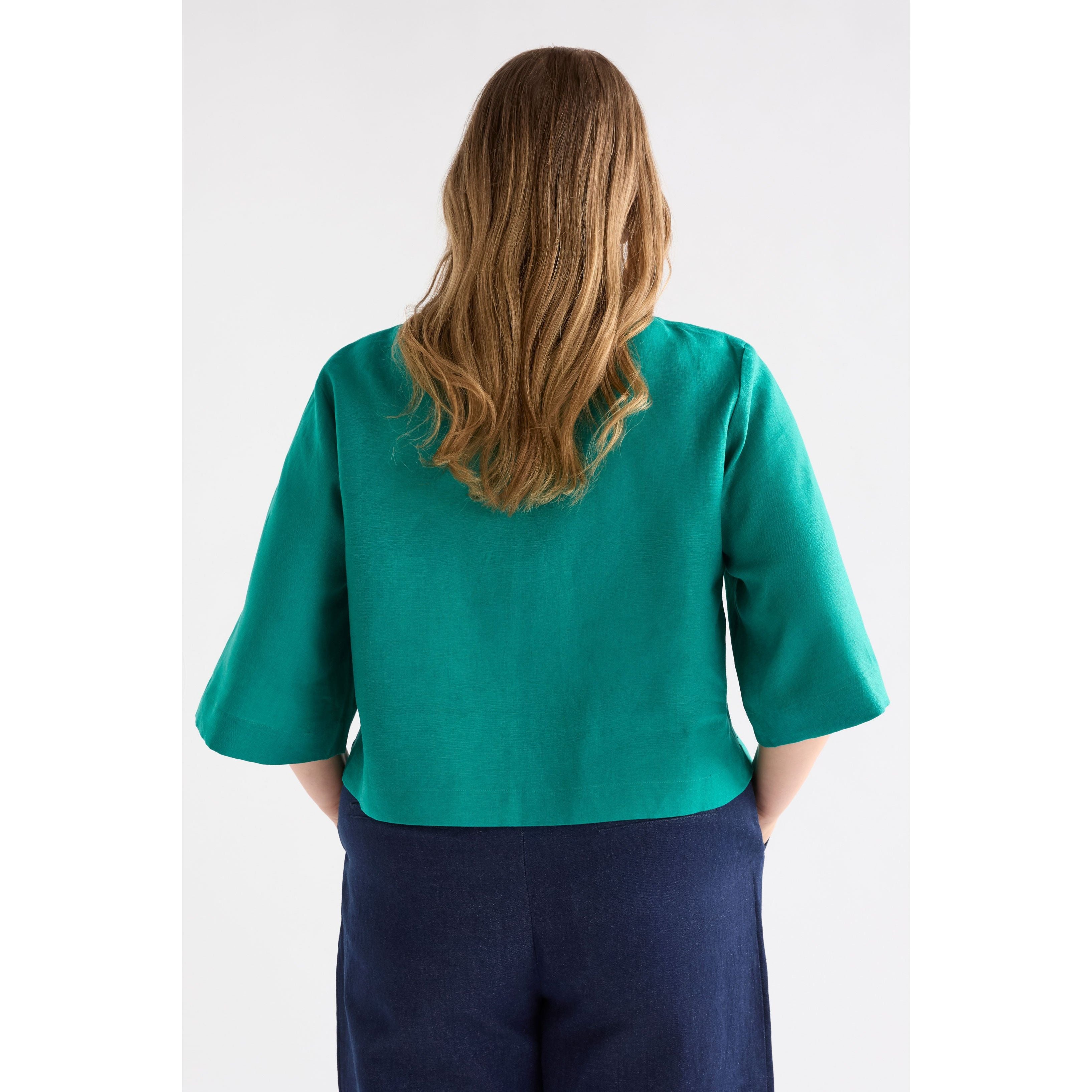 Llinen Top - Bright Teal