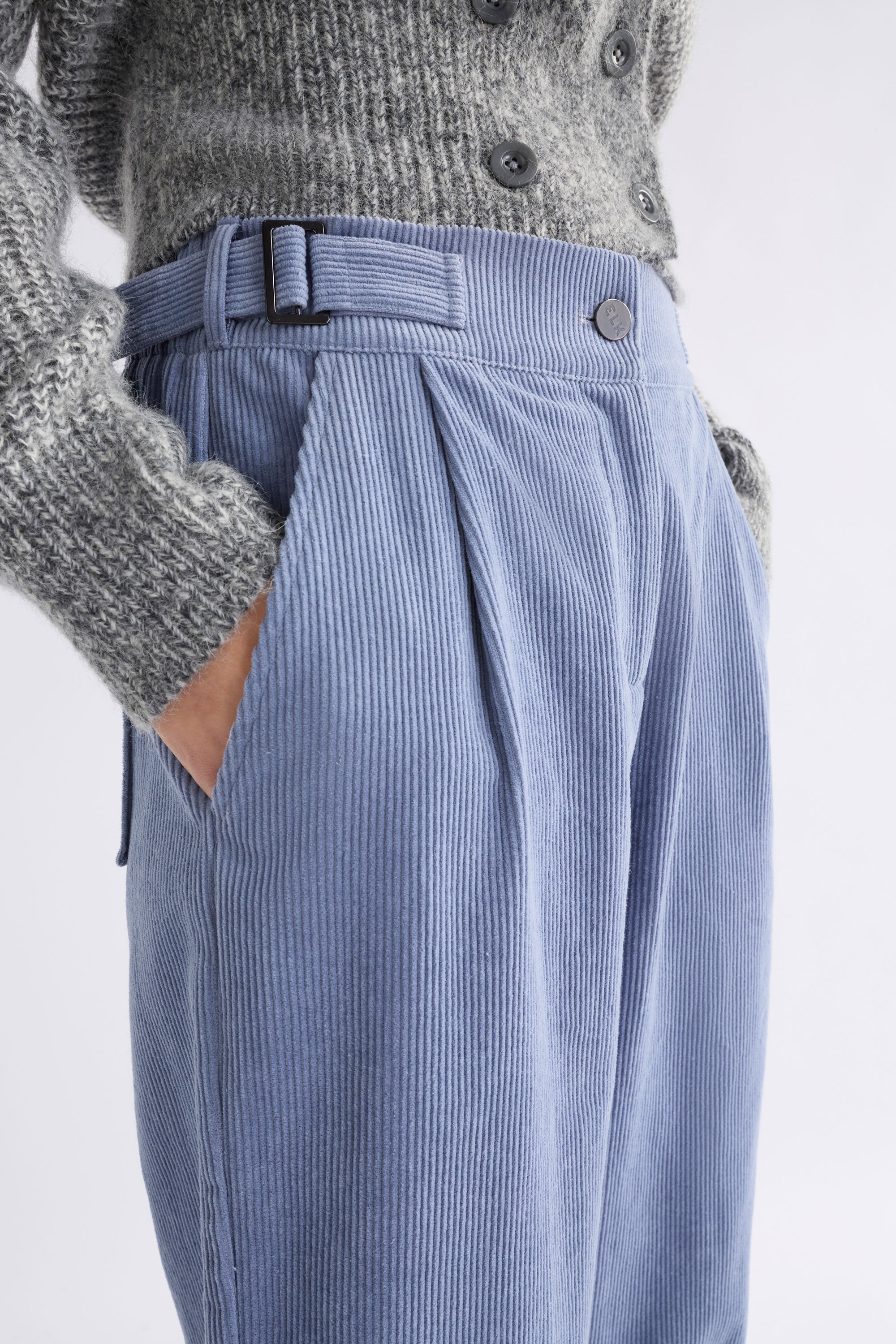 Noemi Cord Pant - Ice Blue