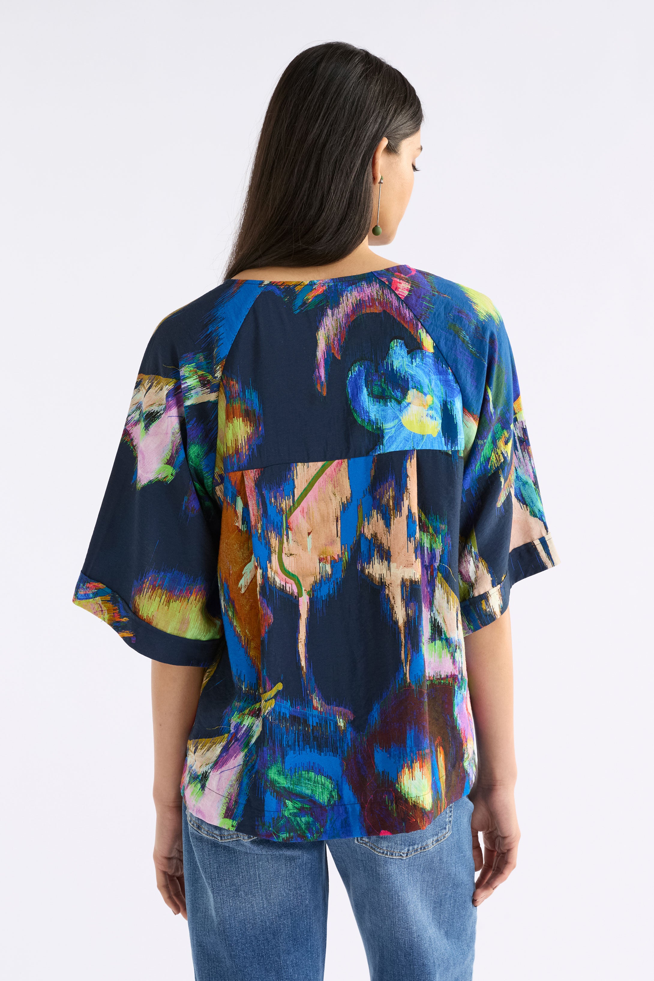 Moda V Neck Top - Vaara Print