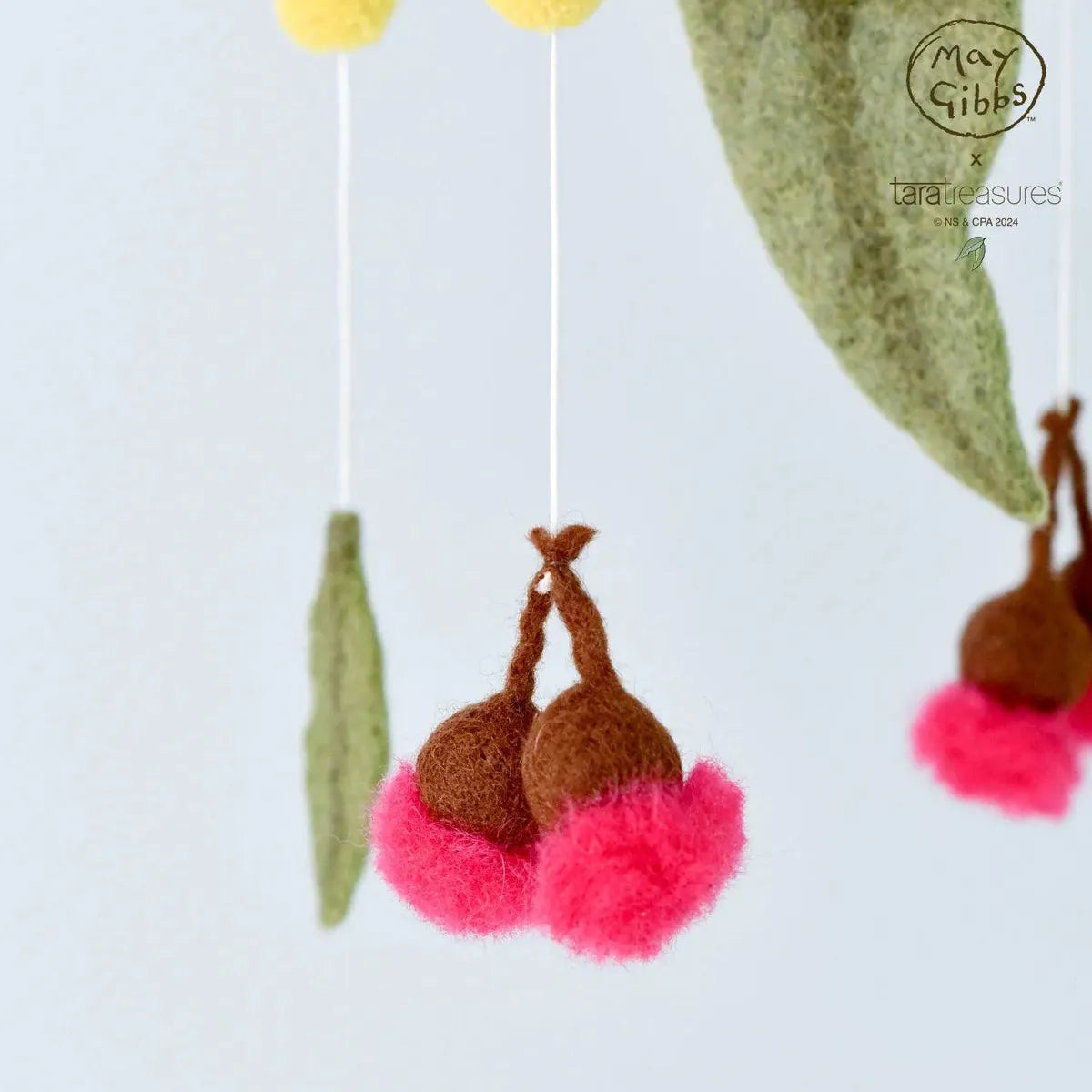 FELT COT MOBILE - May Gibbs Gumnut Baby