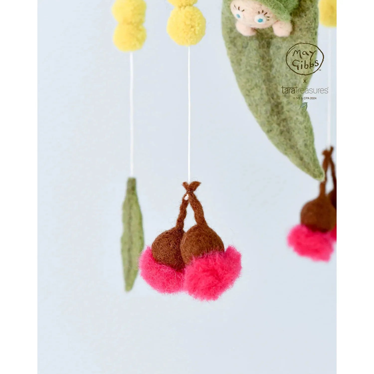 FELT COT MOBILE - May Gibbs Gumnut Baby