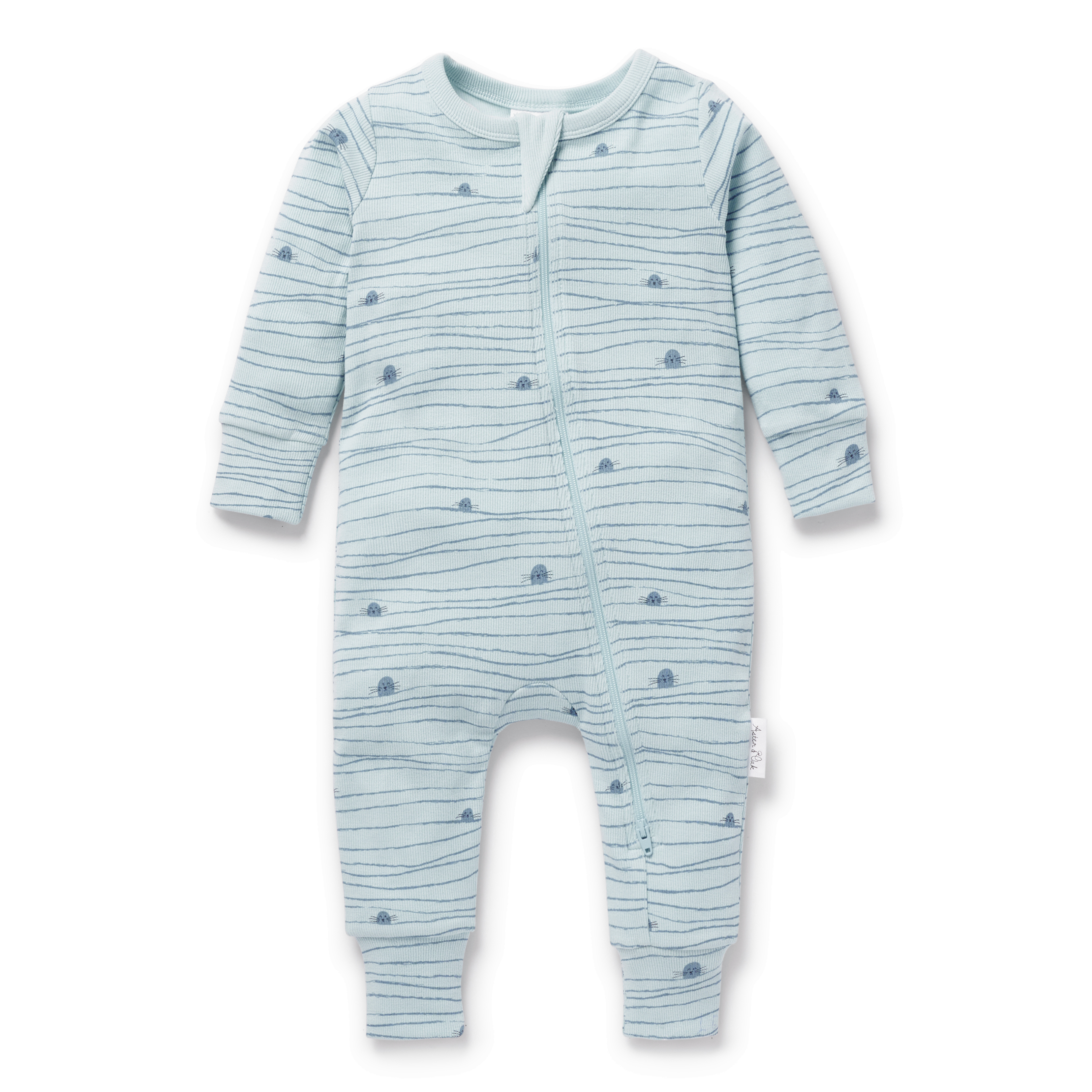 SEAL RIB ZIP ROMPER