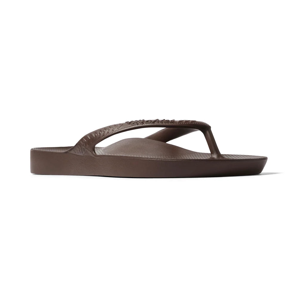 Archies Arch Support Thongs - Brown