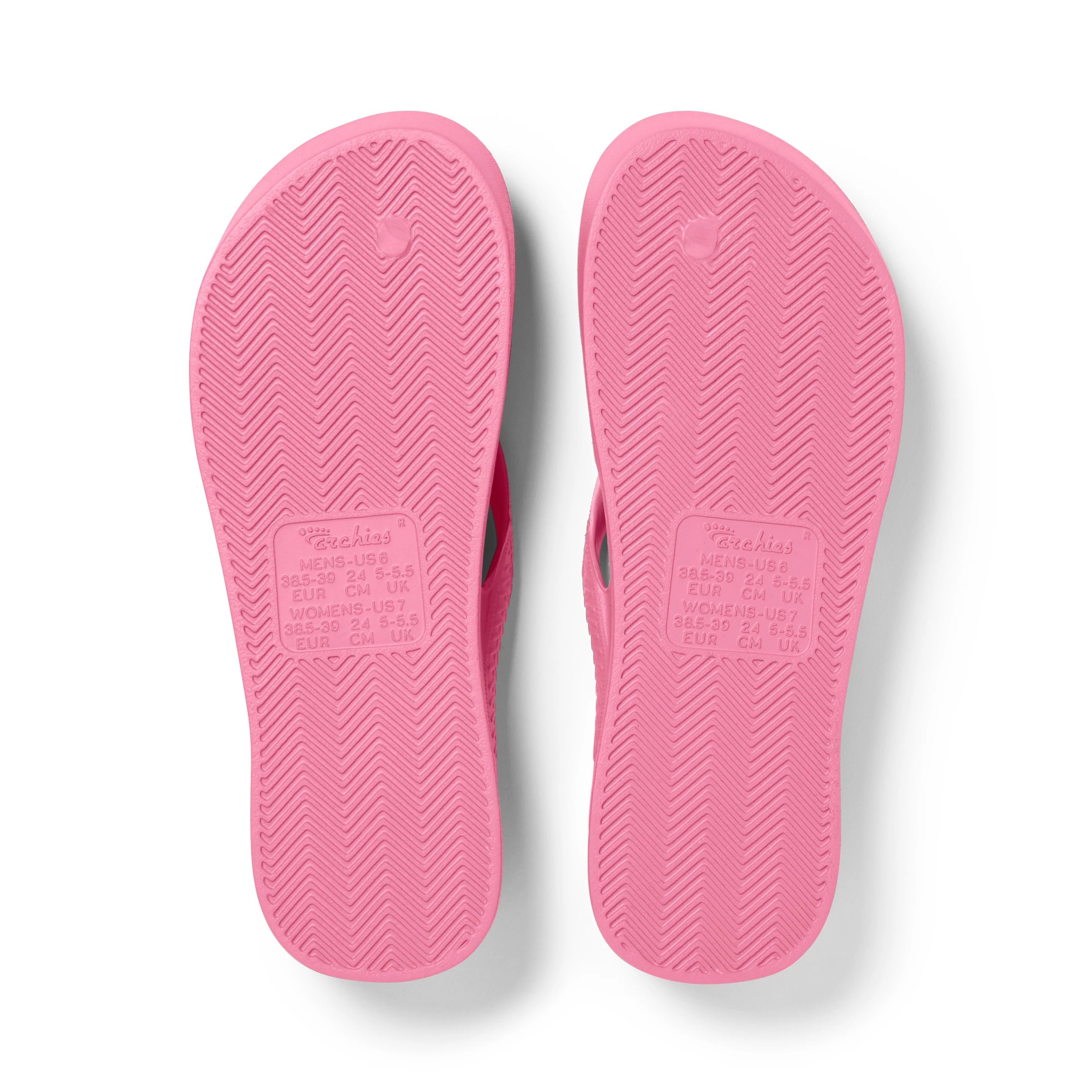 Archies Arch Support Thongs - Hot Pink