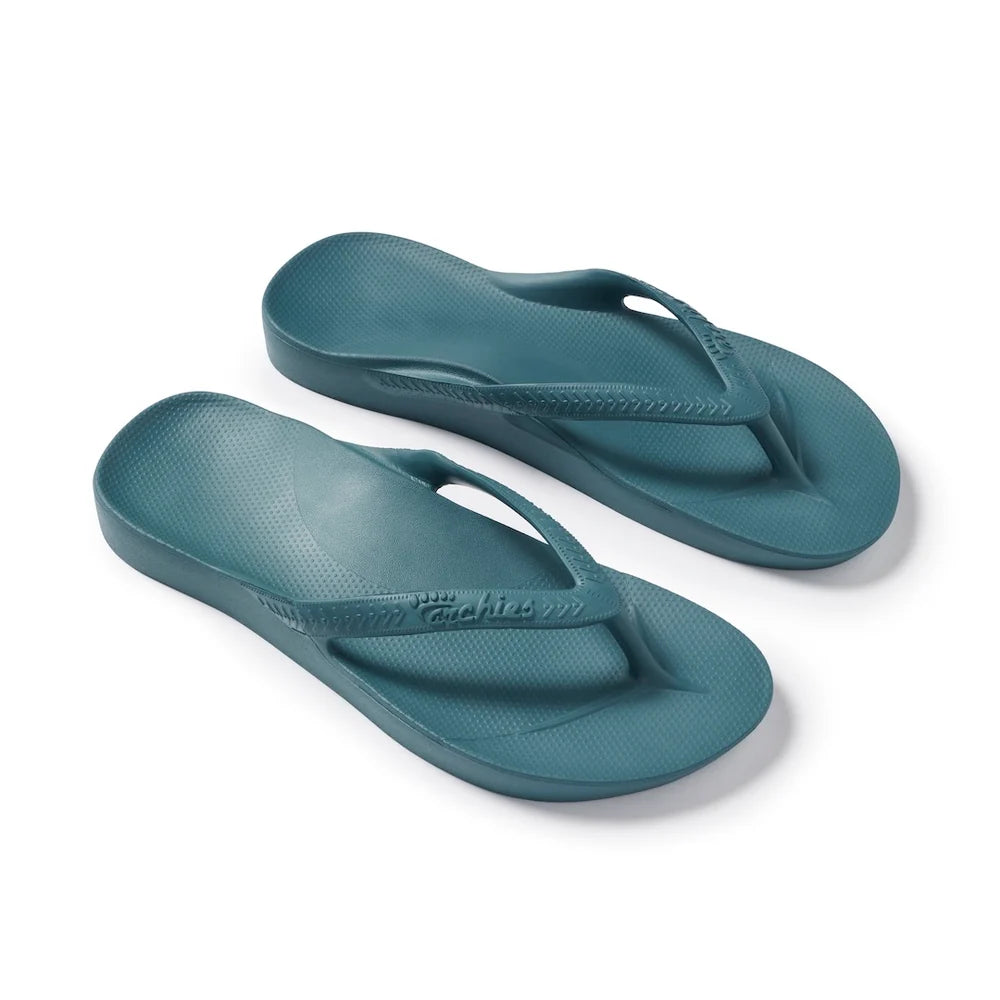 Archies Arch Support Thongs - Teal